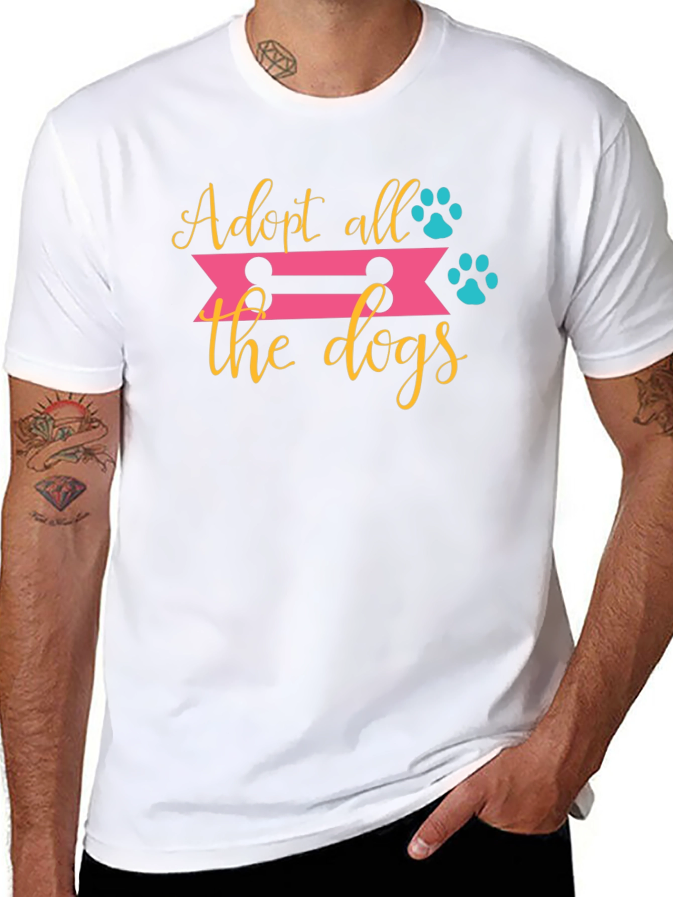 Adopt All The Dogs Graphic Tee