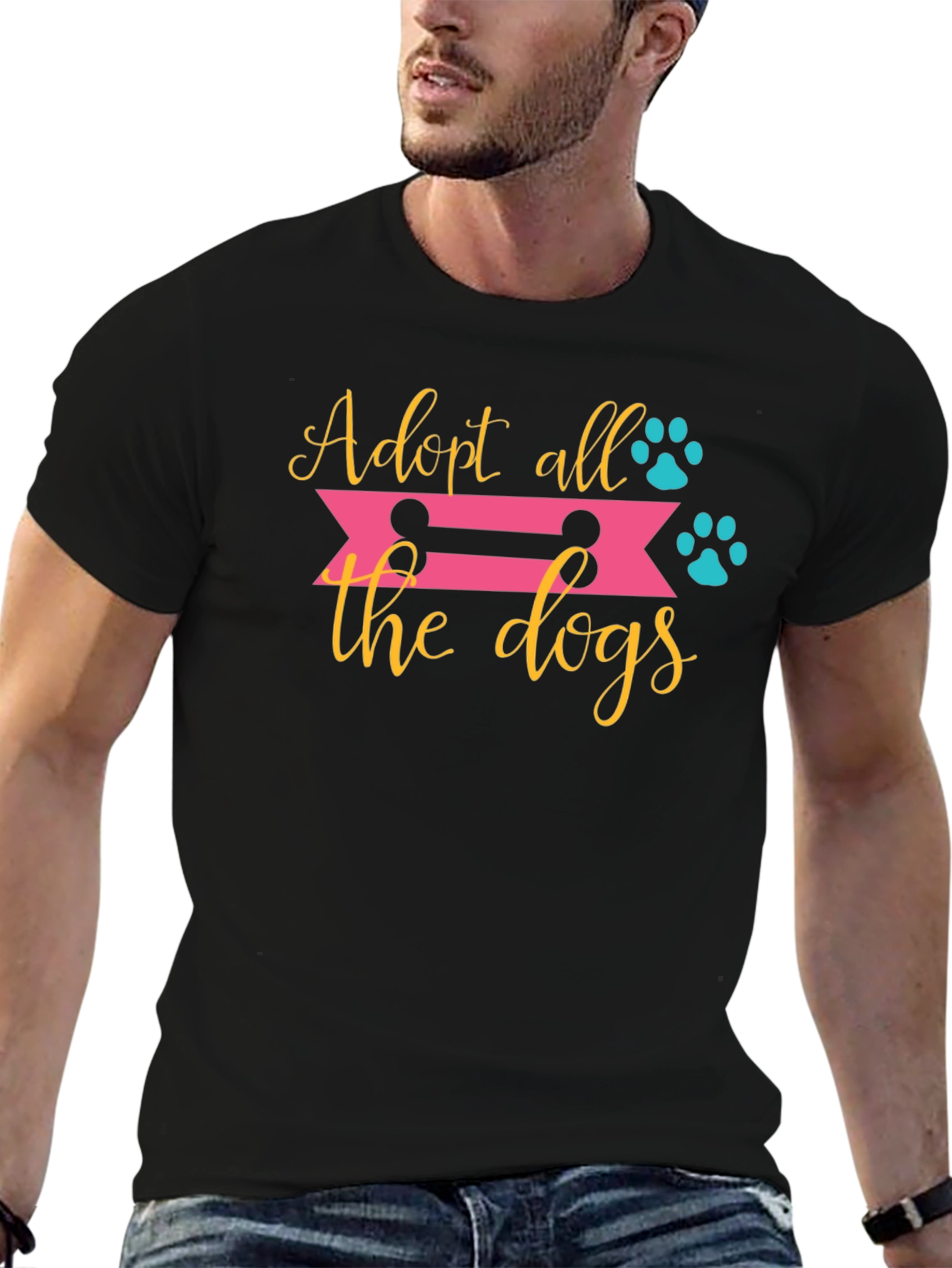 Adopt All The Dogs Graphic Tee