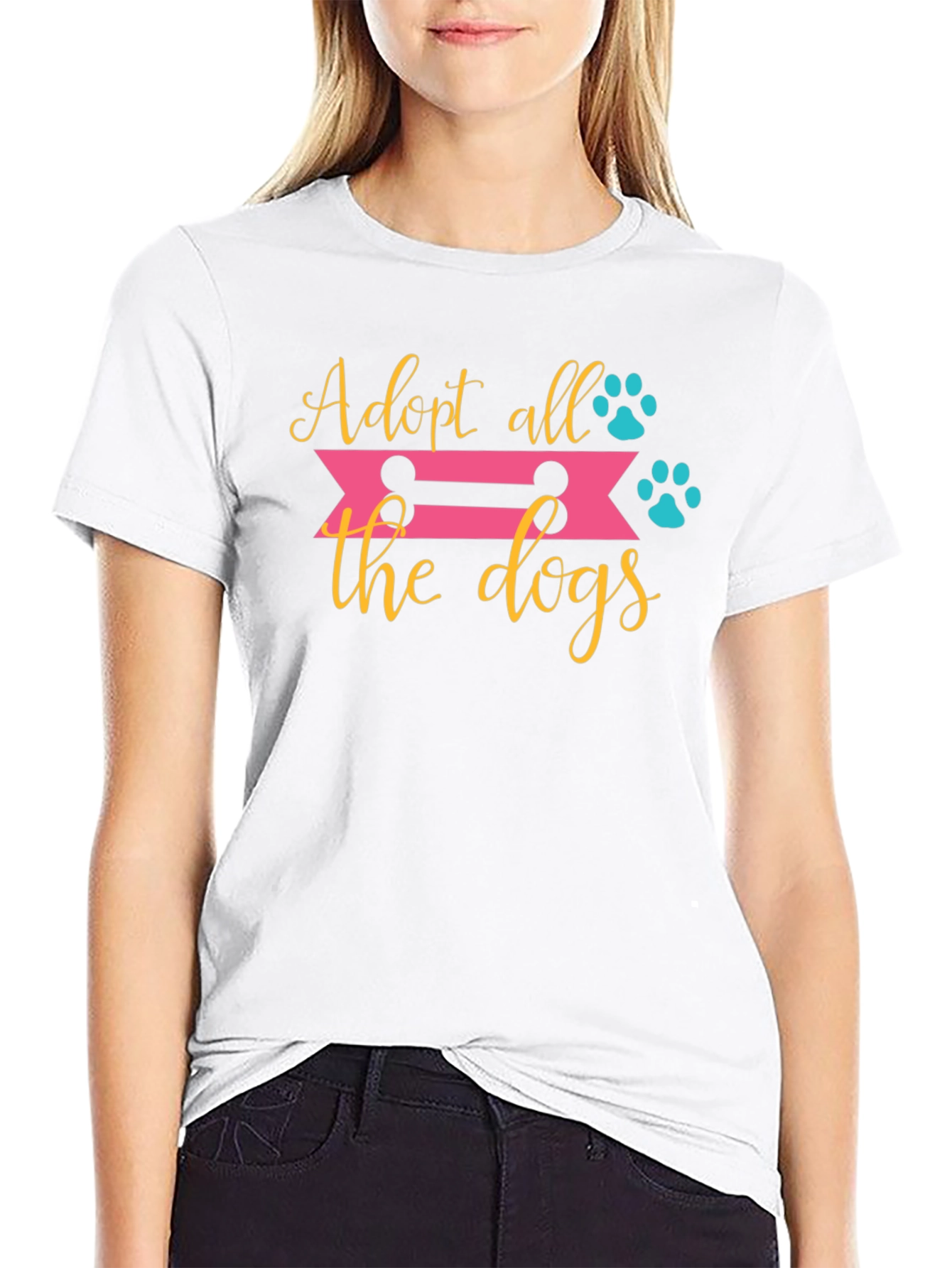 Adopt All The Dogs Graphic Tee