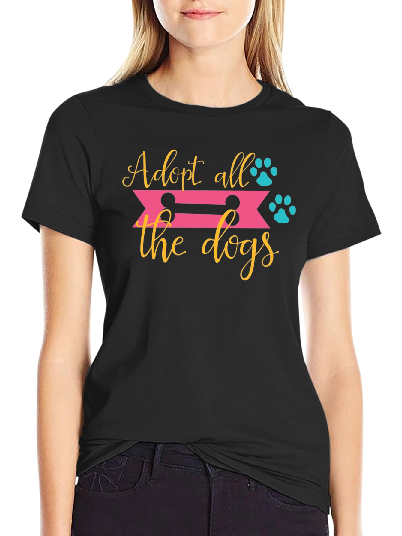 Adopt All The Dogs Graphic Tee
