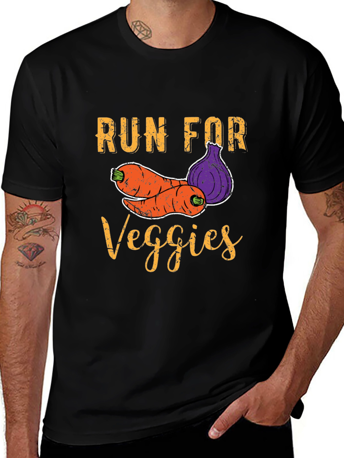 Run For Veggies Graphic T-Shirt