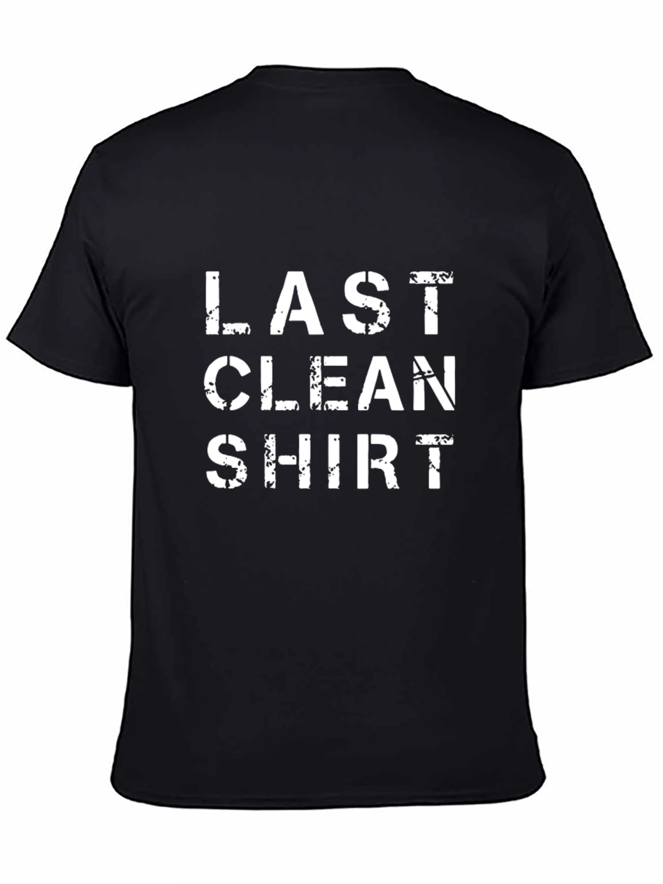 Last Clean Shirt Graphic Tee - Black Cotton T-Shirt