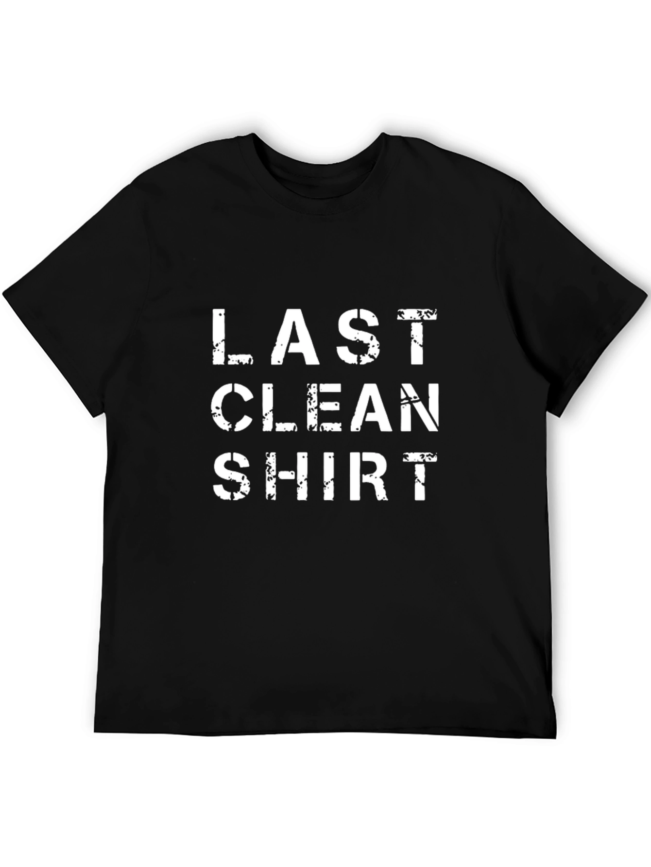Last Clean Shirt Graphic Tee - Black Cotton T-Shirt