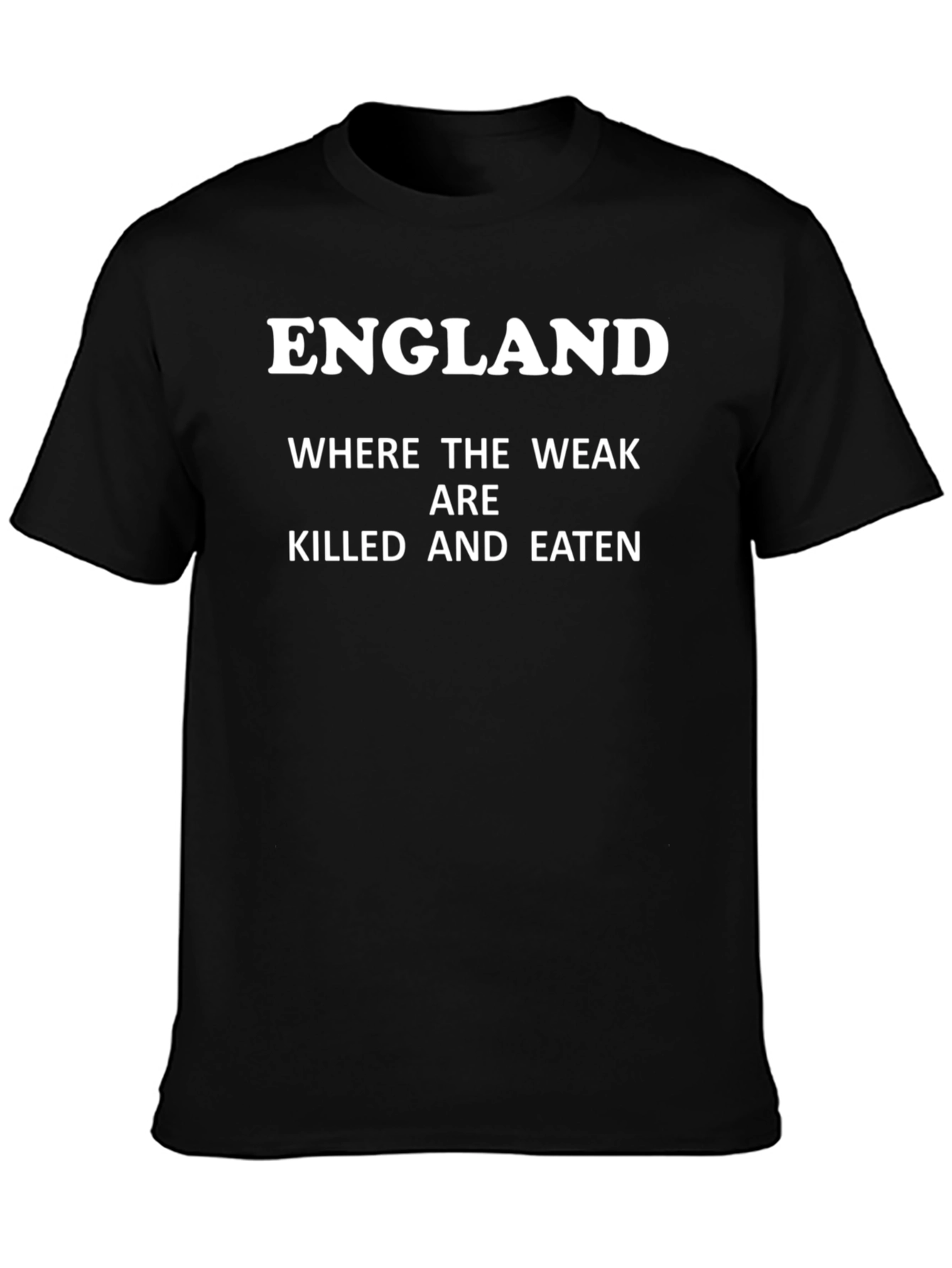England Slogan Black T-Shirt