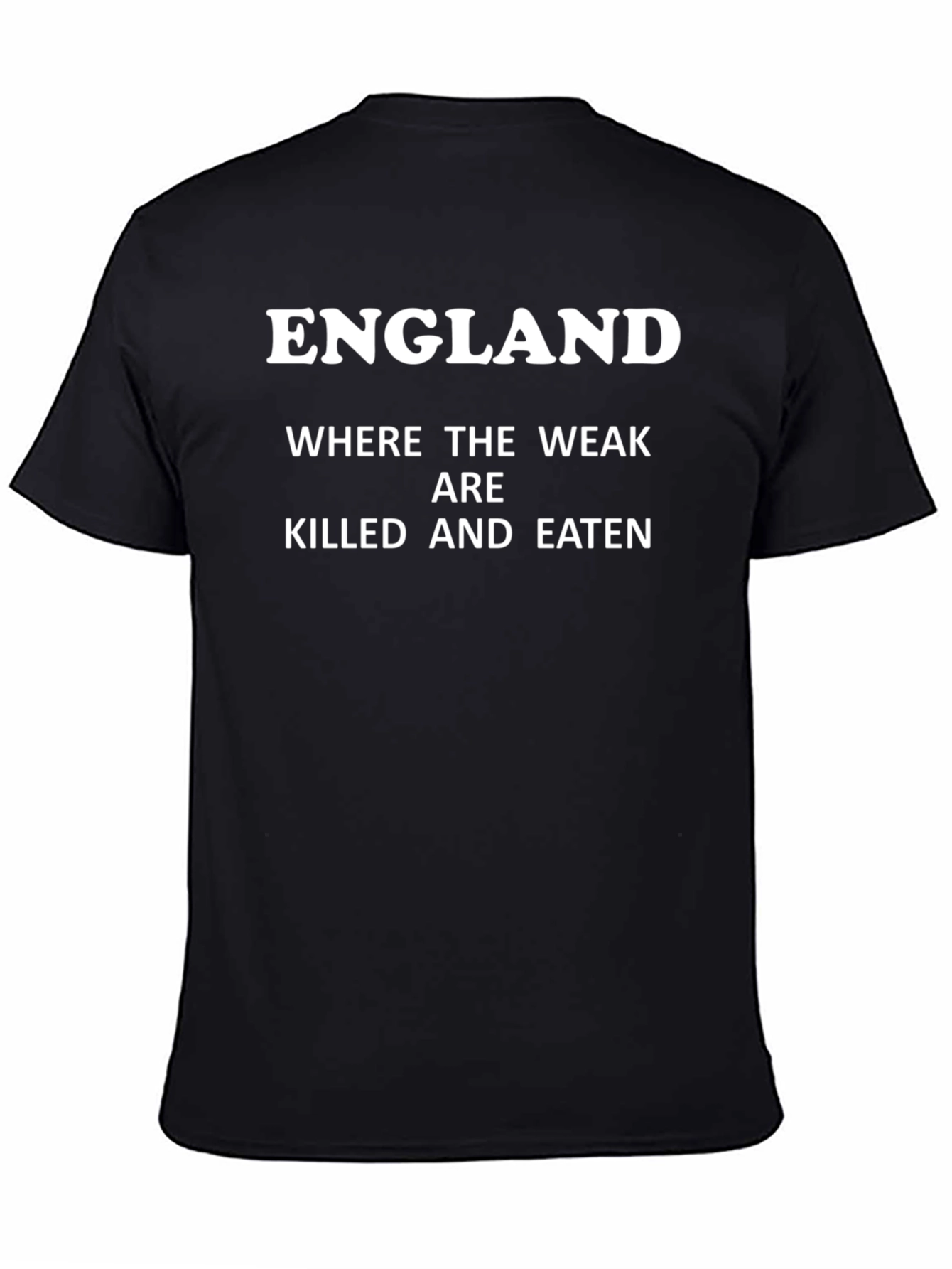 England Slogan Black T-Shirt