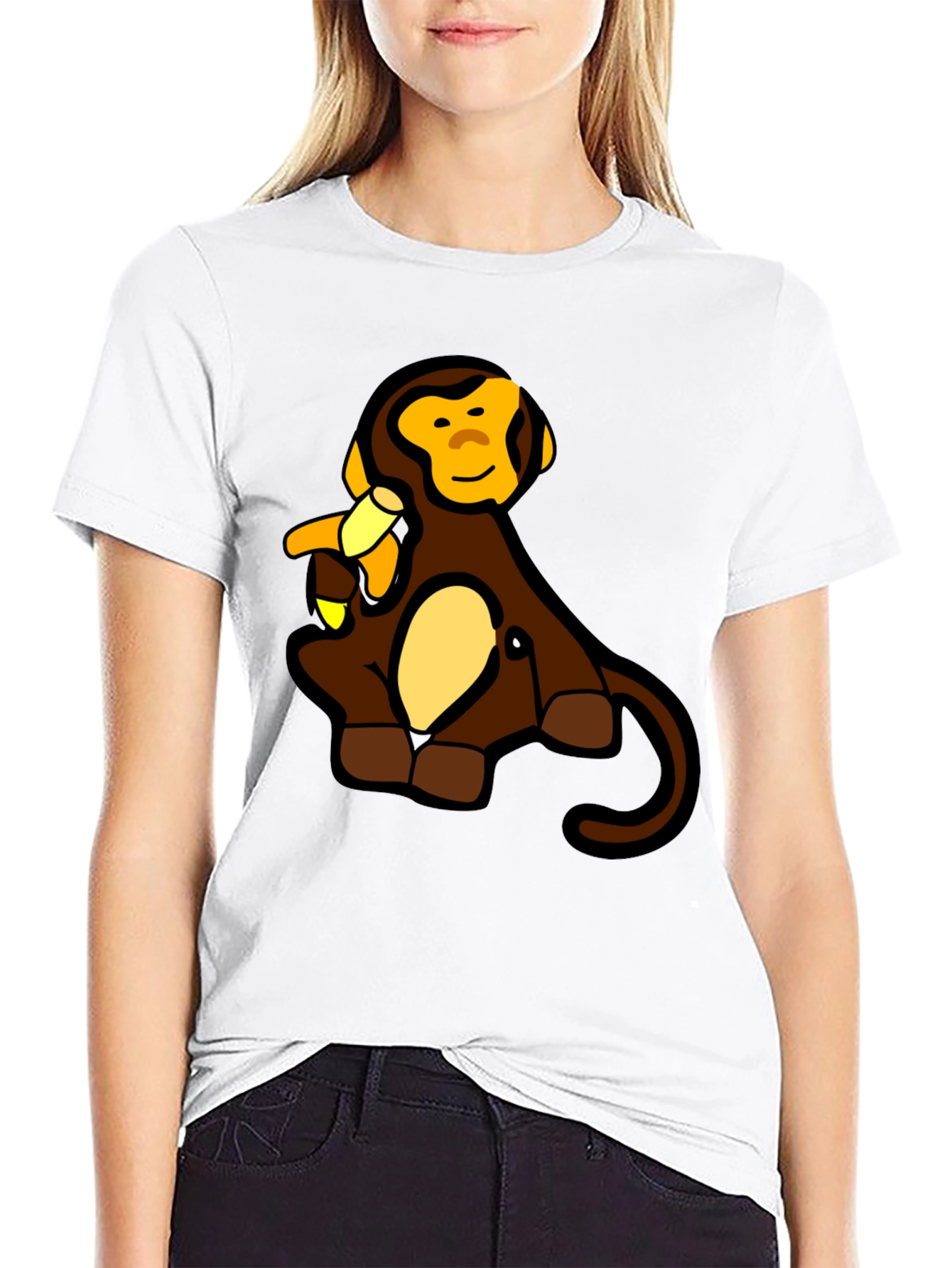 Monkey & Banana Black T-Shirt