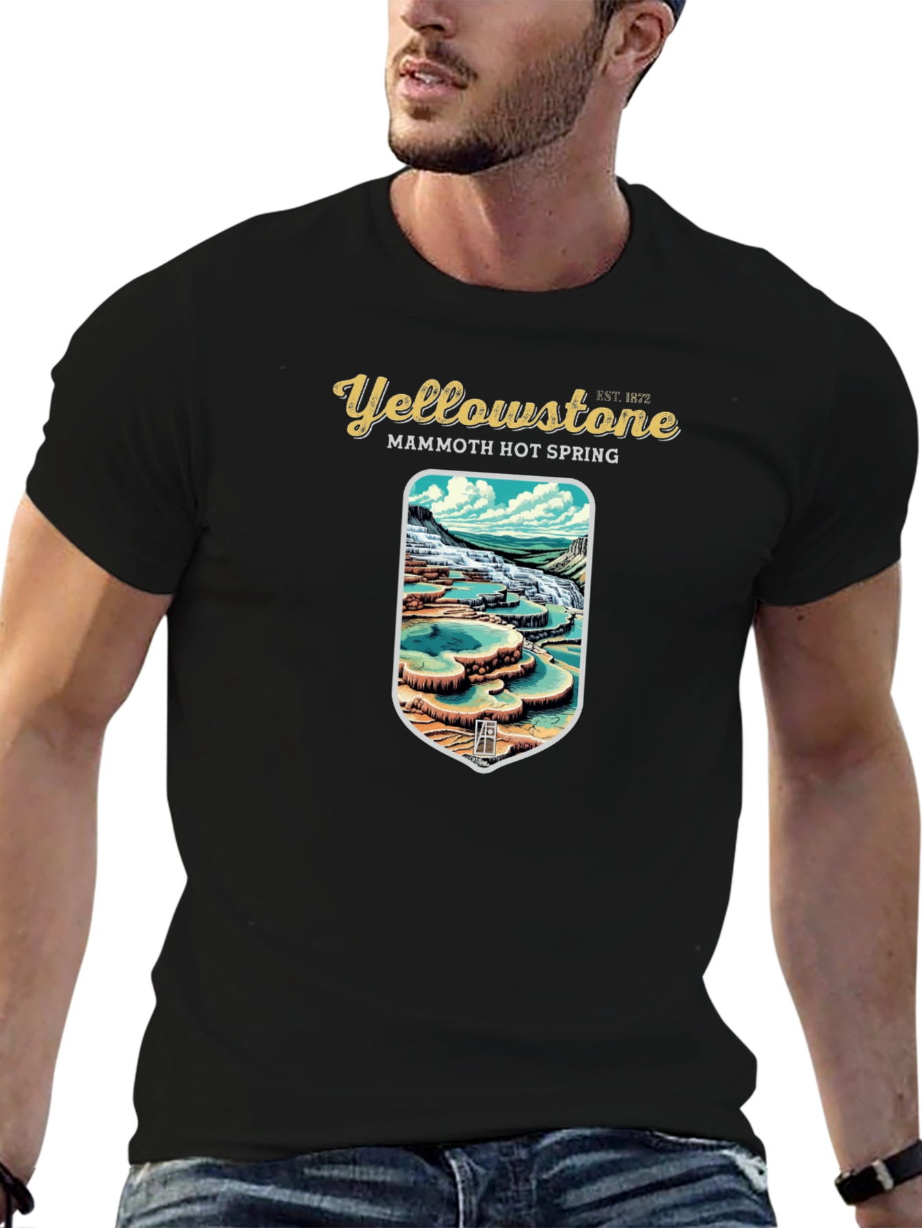 Yellowstone Mammoth Hot Spring Graphic Tee