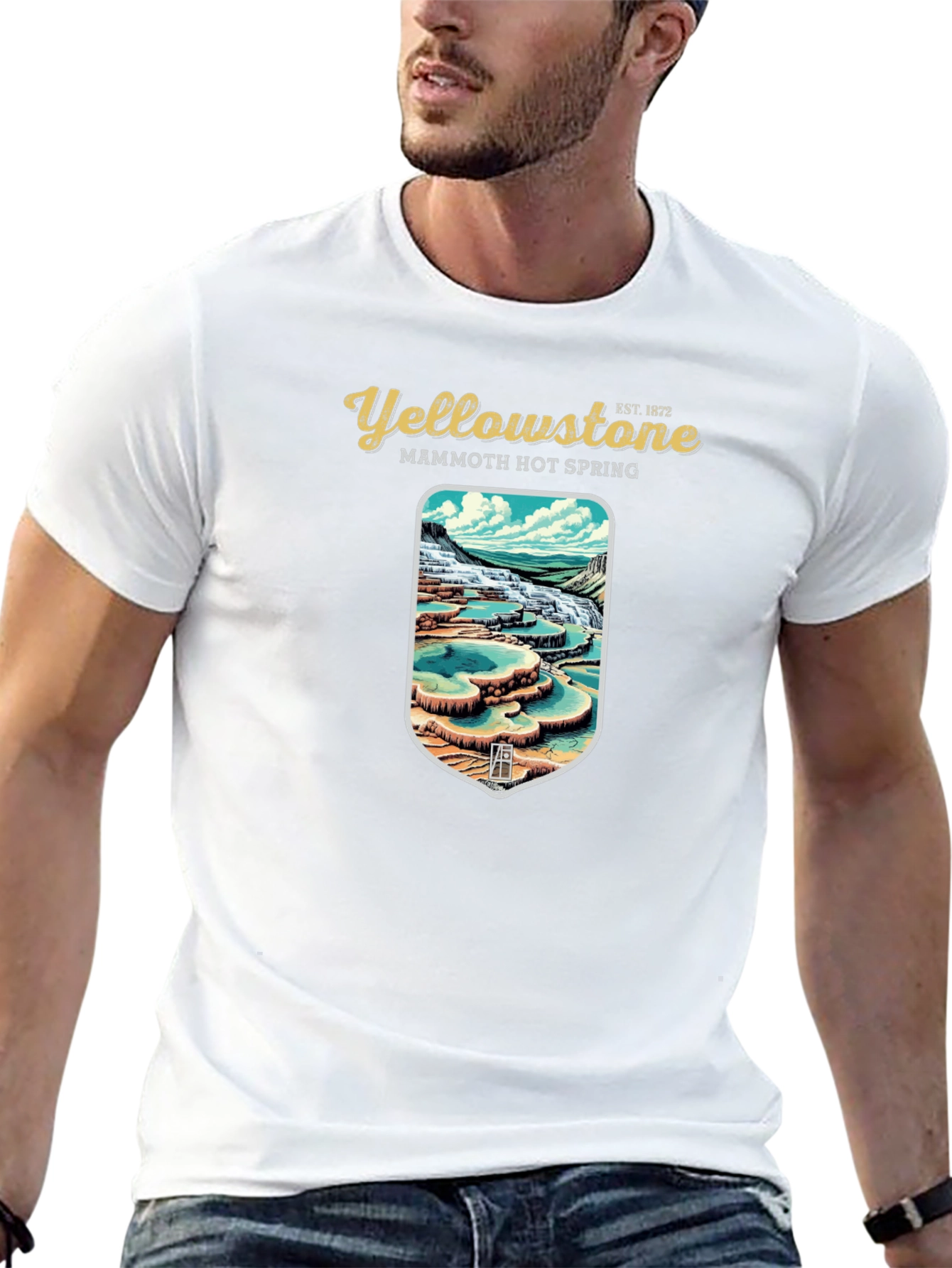 Yellowstone Mammoth Hot Spring Graphic Tee