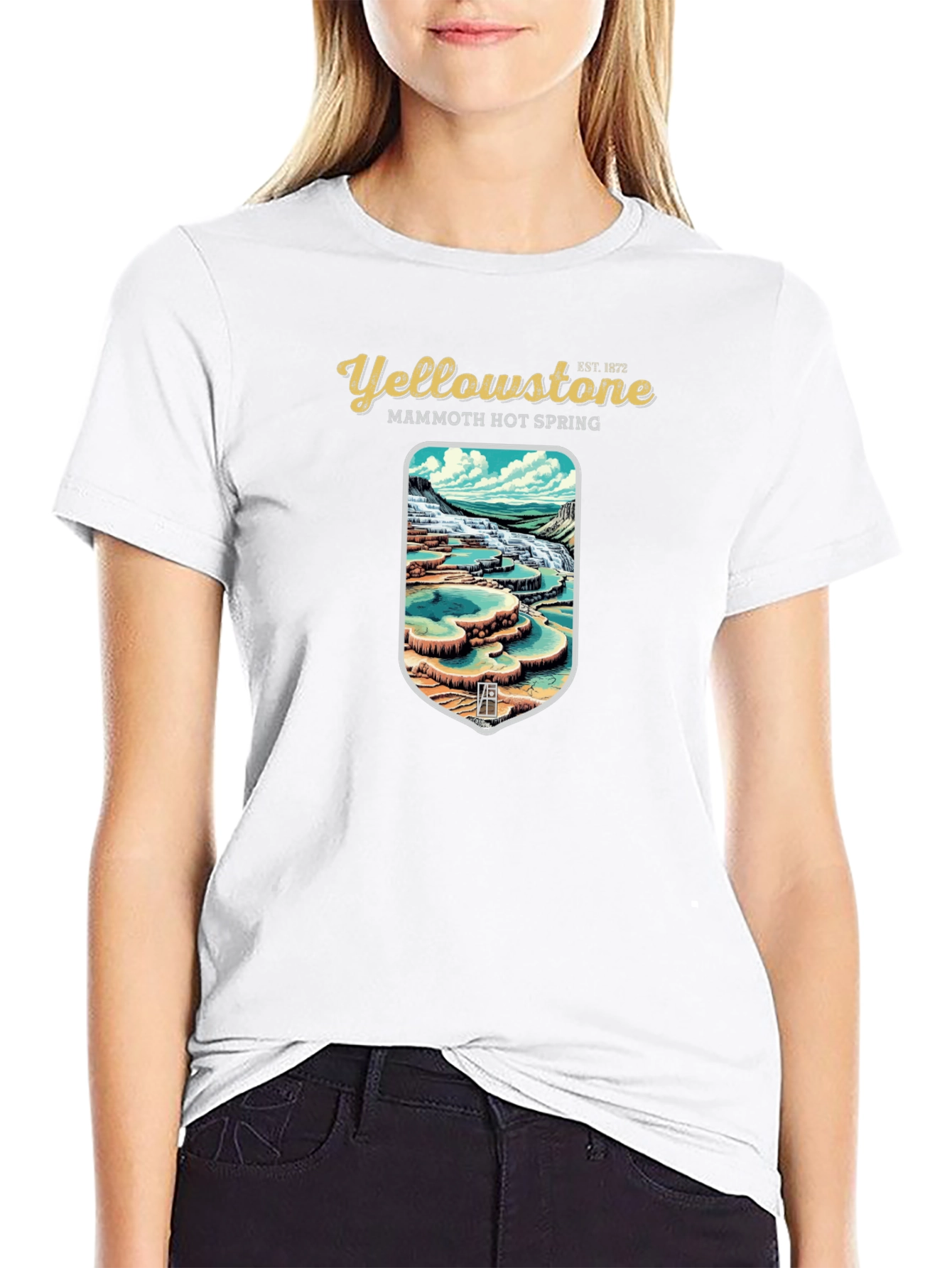 Yellowstone Mammoth Hot Spring Graphic Tee