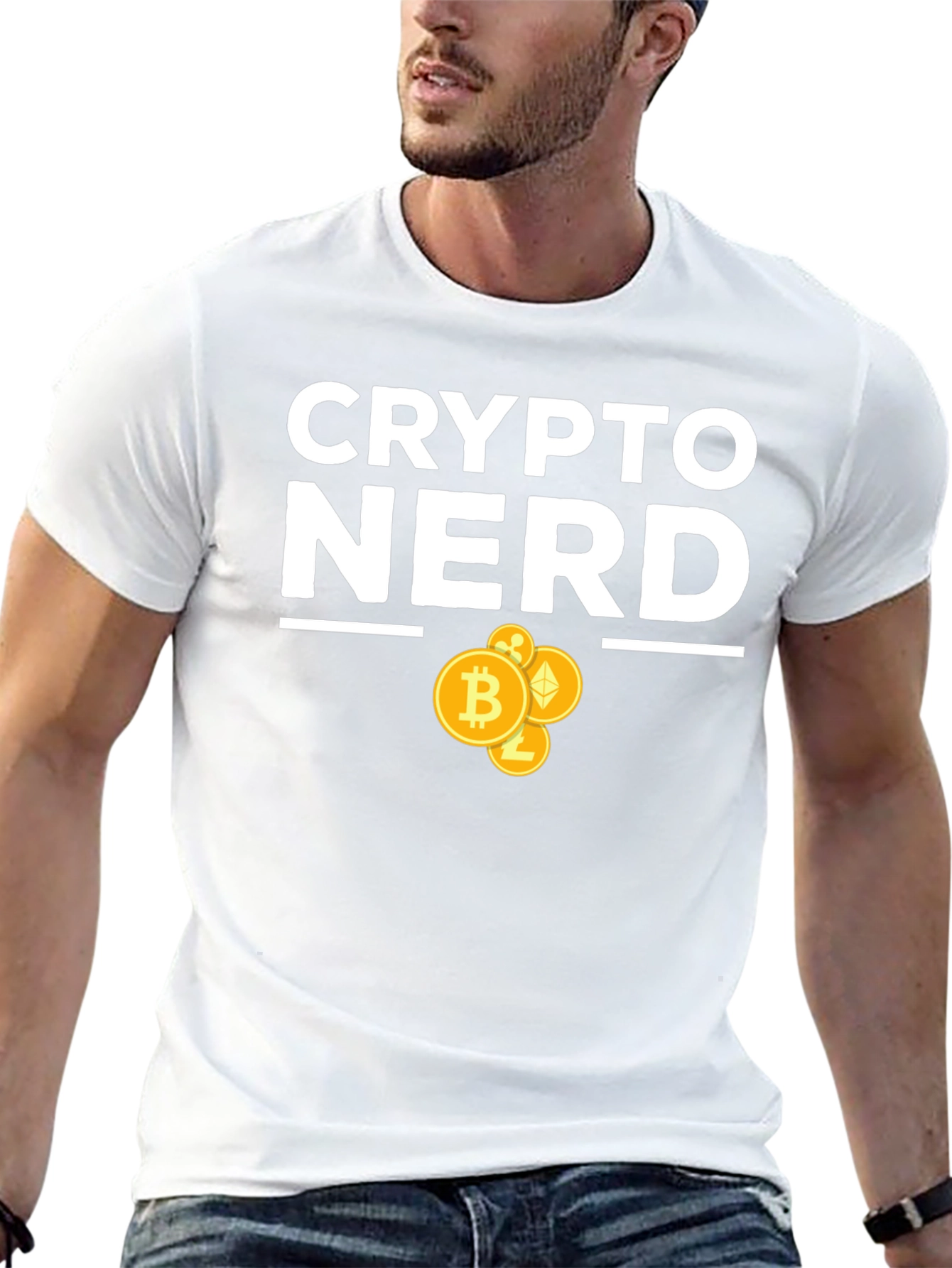 Crypto Nerd T-Shirt - Bitcoin Ethereum Design
