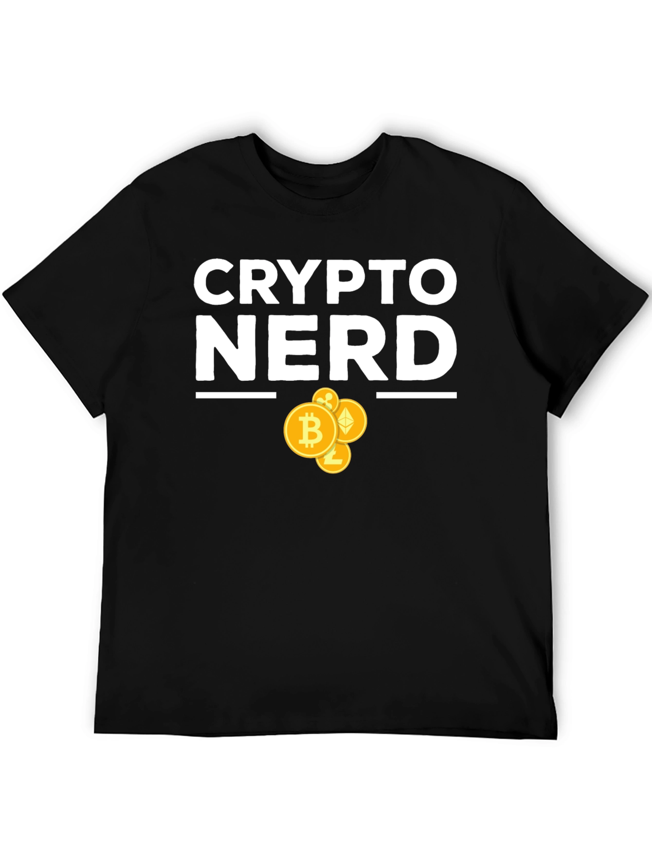 Crypto Nerd T-Shirt - Bitcoin Ethereum Design