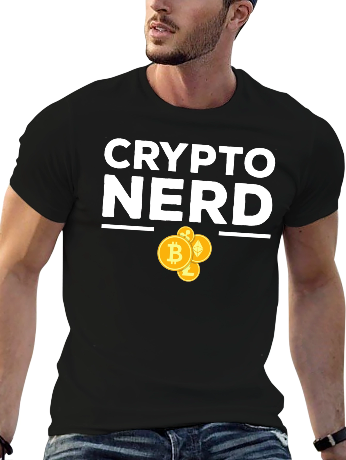 Crypto Nerd T-Shirt - Bitcoin Ethereum Design