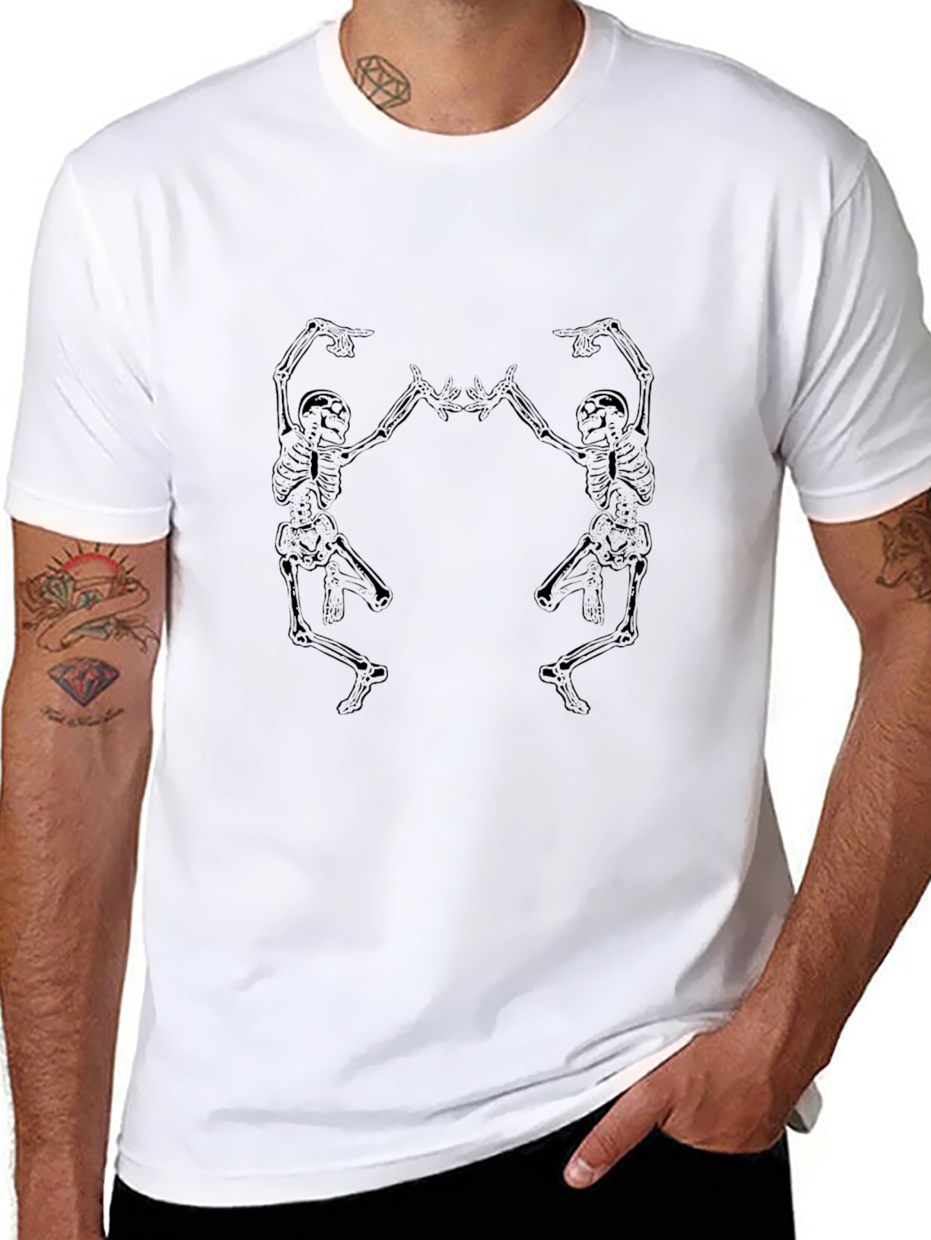 Dancing Skeleton Graphic T-Shirt