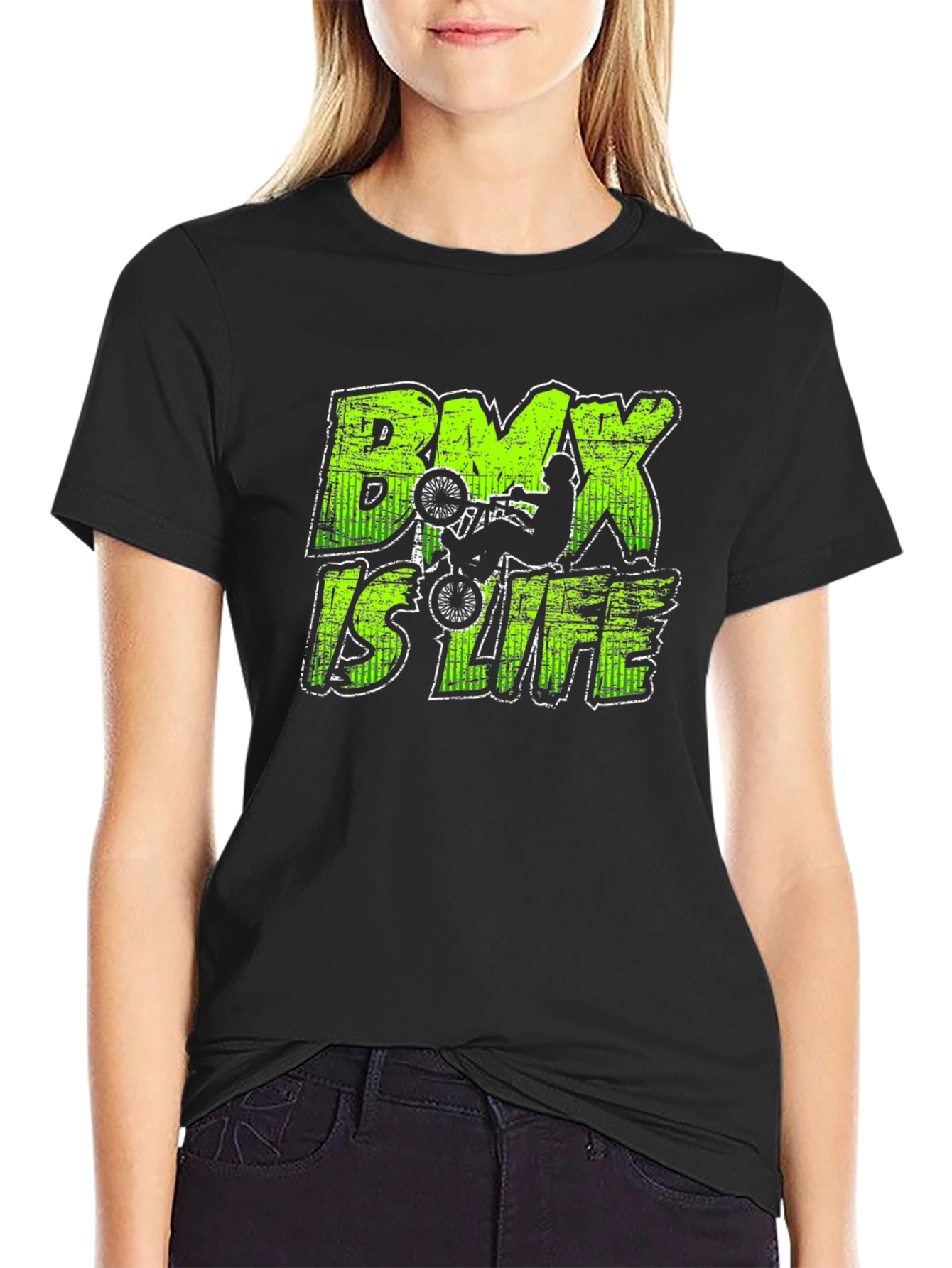 BMX Is Life Graphic Tee - Black Cotton Shirt