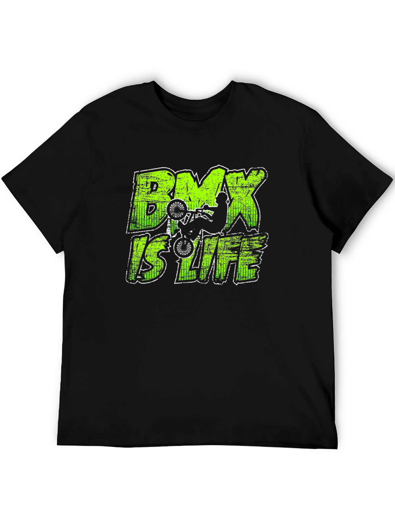 BMX Is Life Graphic Tee - Black Cotton Shirt