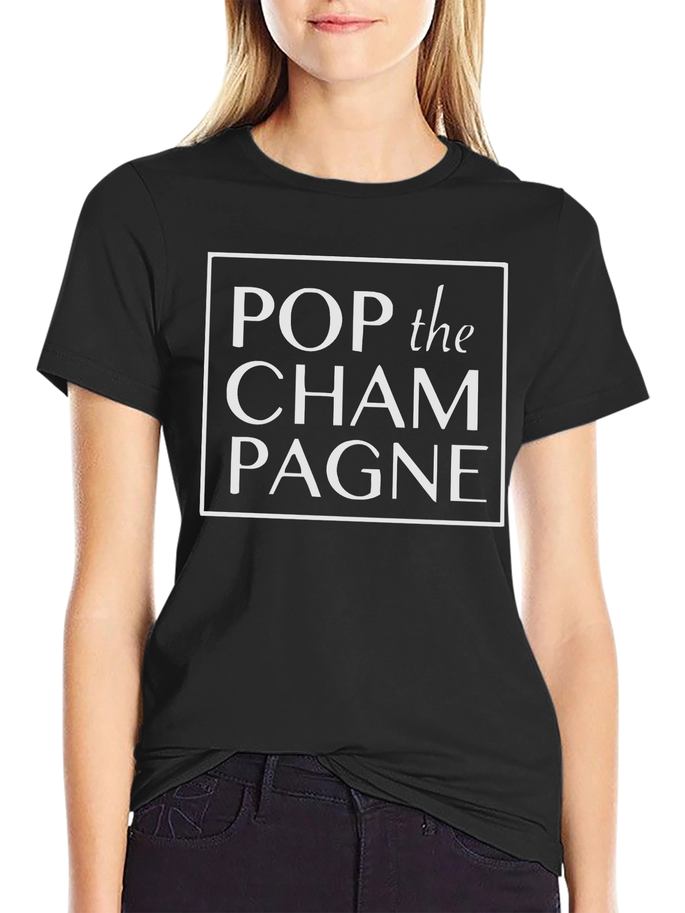 Pop the Champagne Graphic T-Shirt