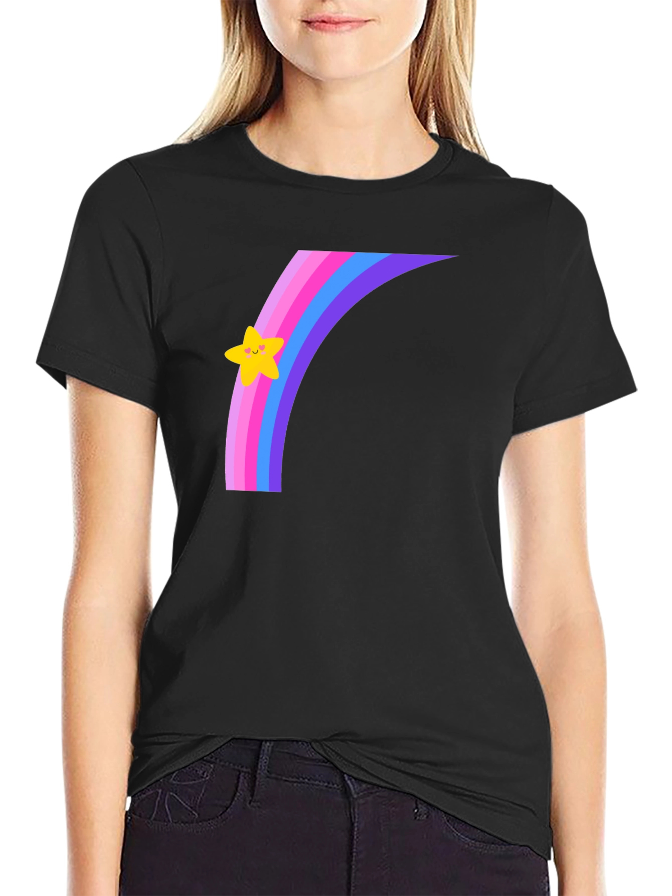 Rainbow Star Graphic Tee - Cute & Fun!