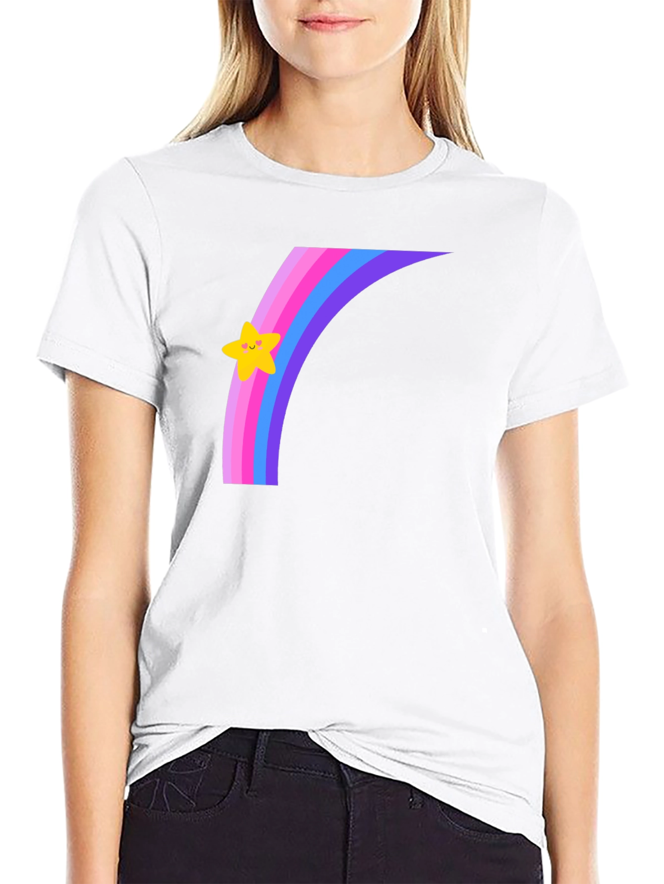 Rainbow Star Graphic Tee - Cute & Fun!