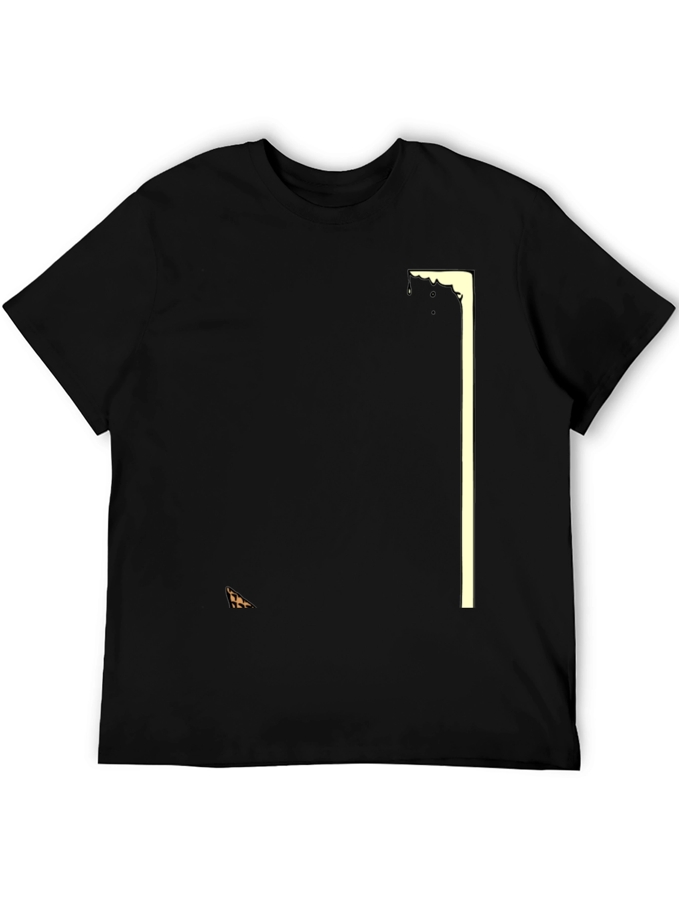 Stylish Black Graphic Tee - Geometric Design