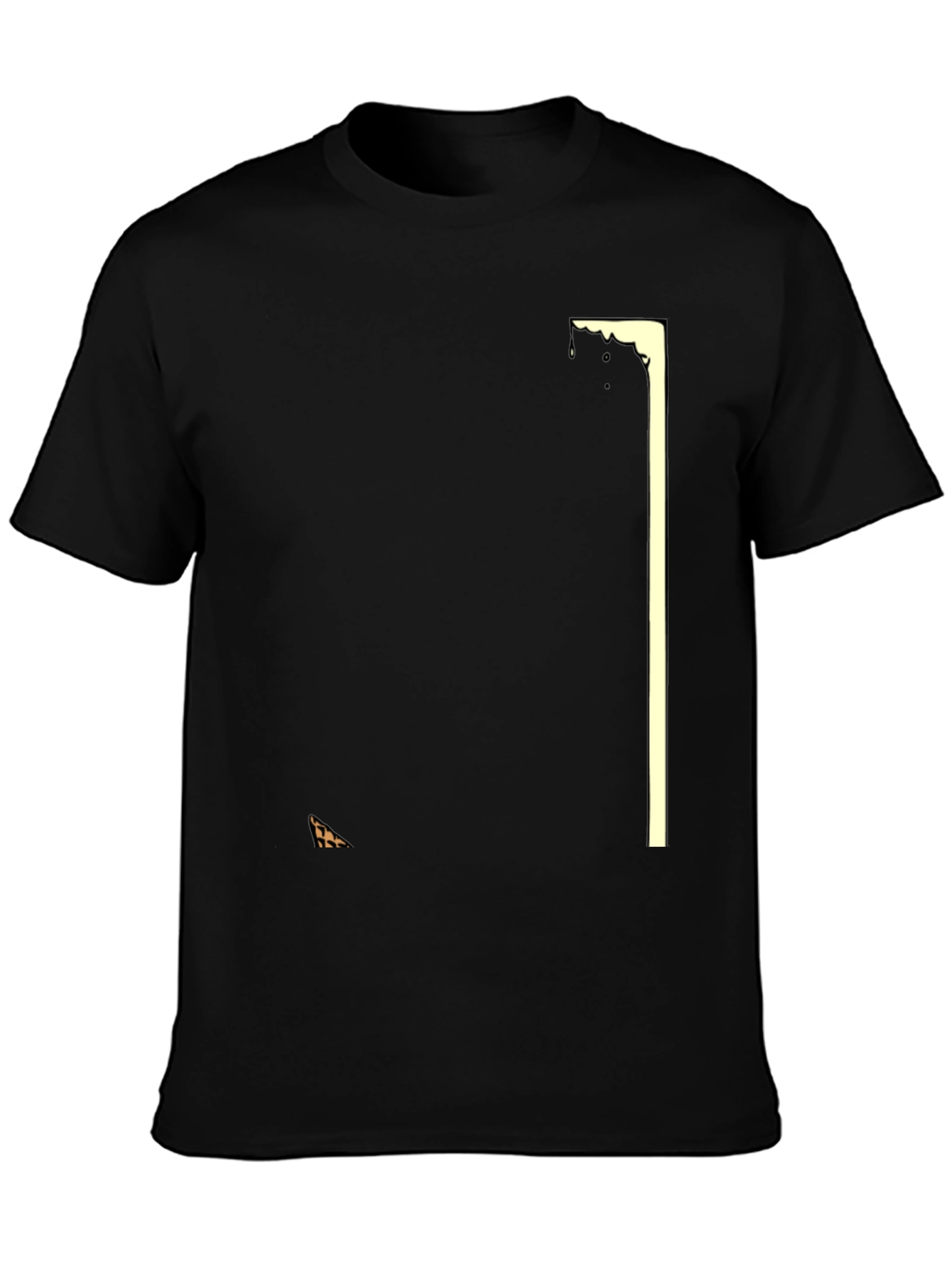 Stylish Black Graphic Tee - Geometric Design
