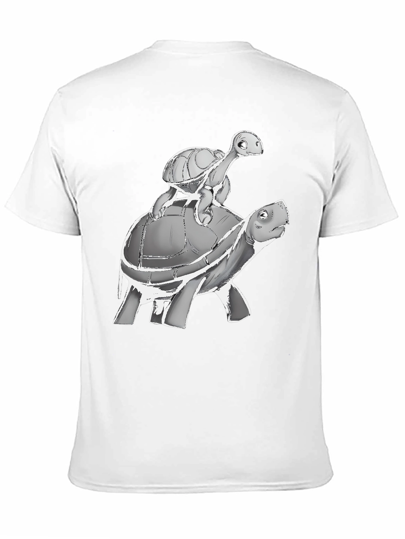 Turtle Stack Graphic Tee - Unique Animal Print