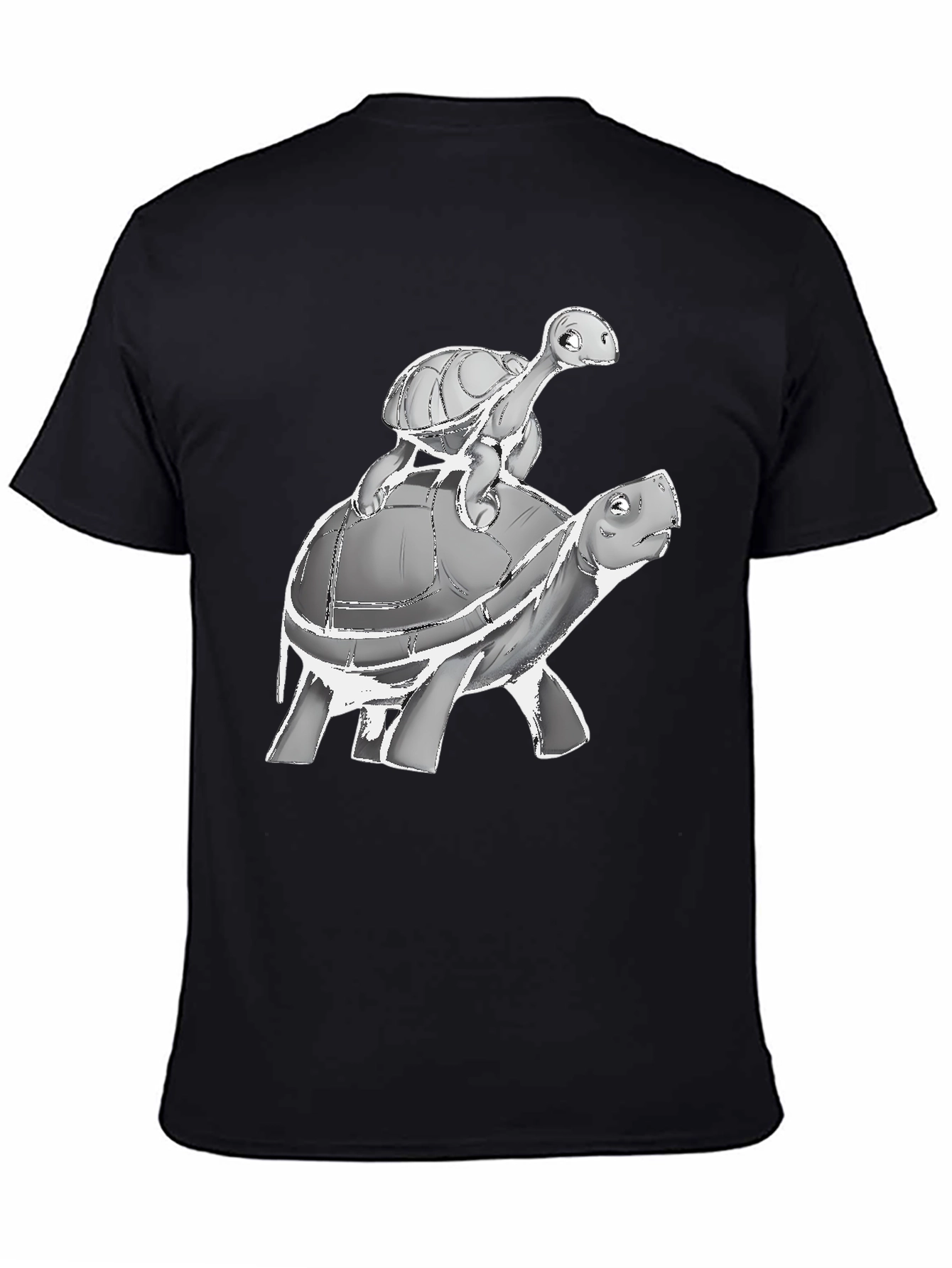 Turtle Stack Graphic Tee - Unique Animal Print