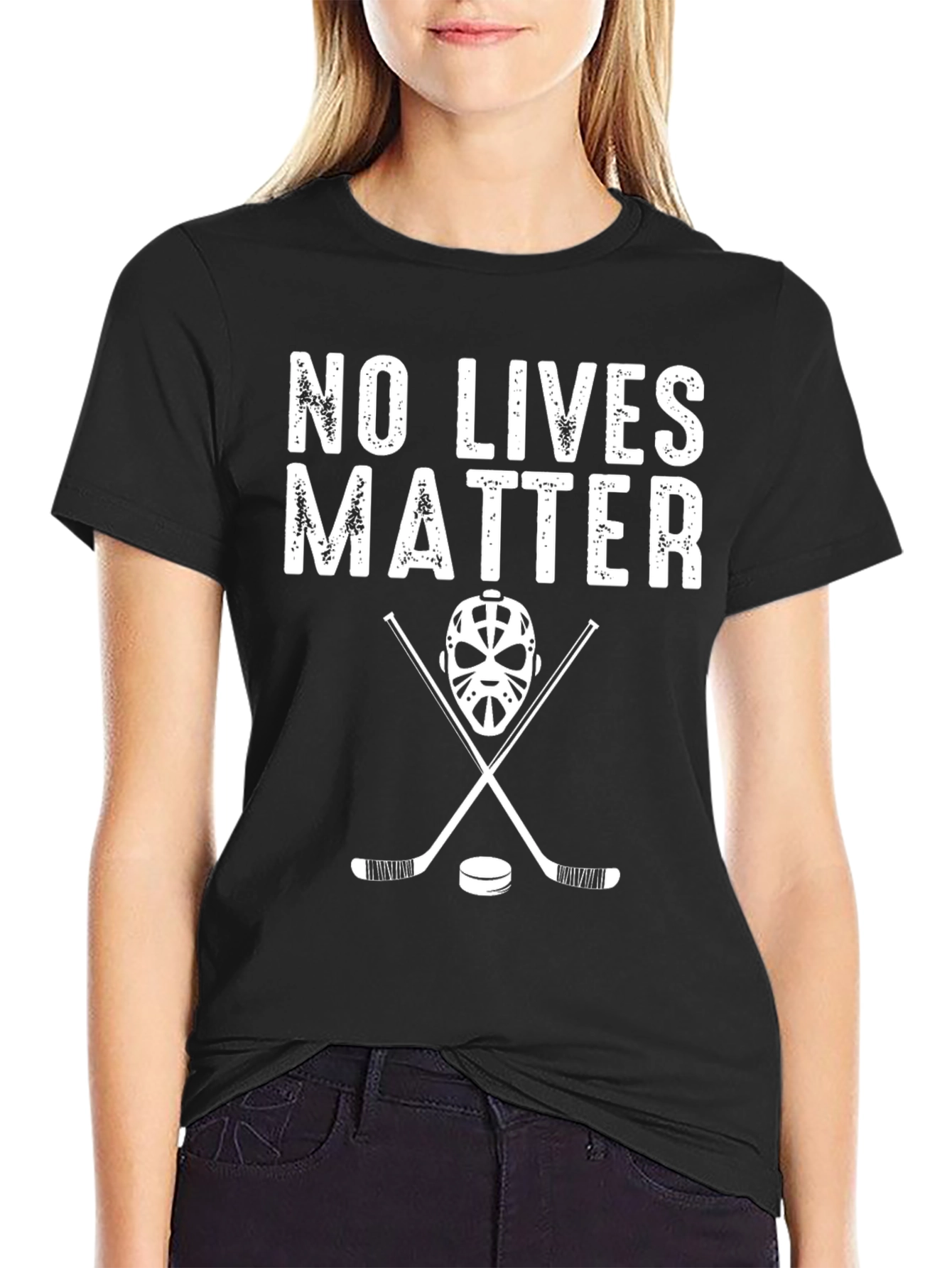 No Lives Matter Hockey T-Shirt - Black