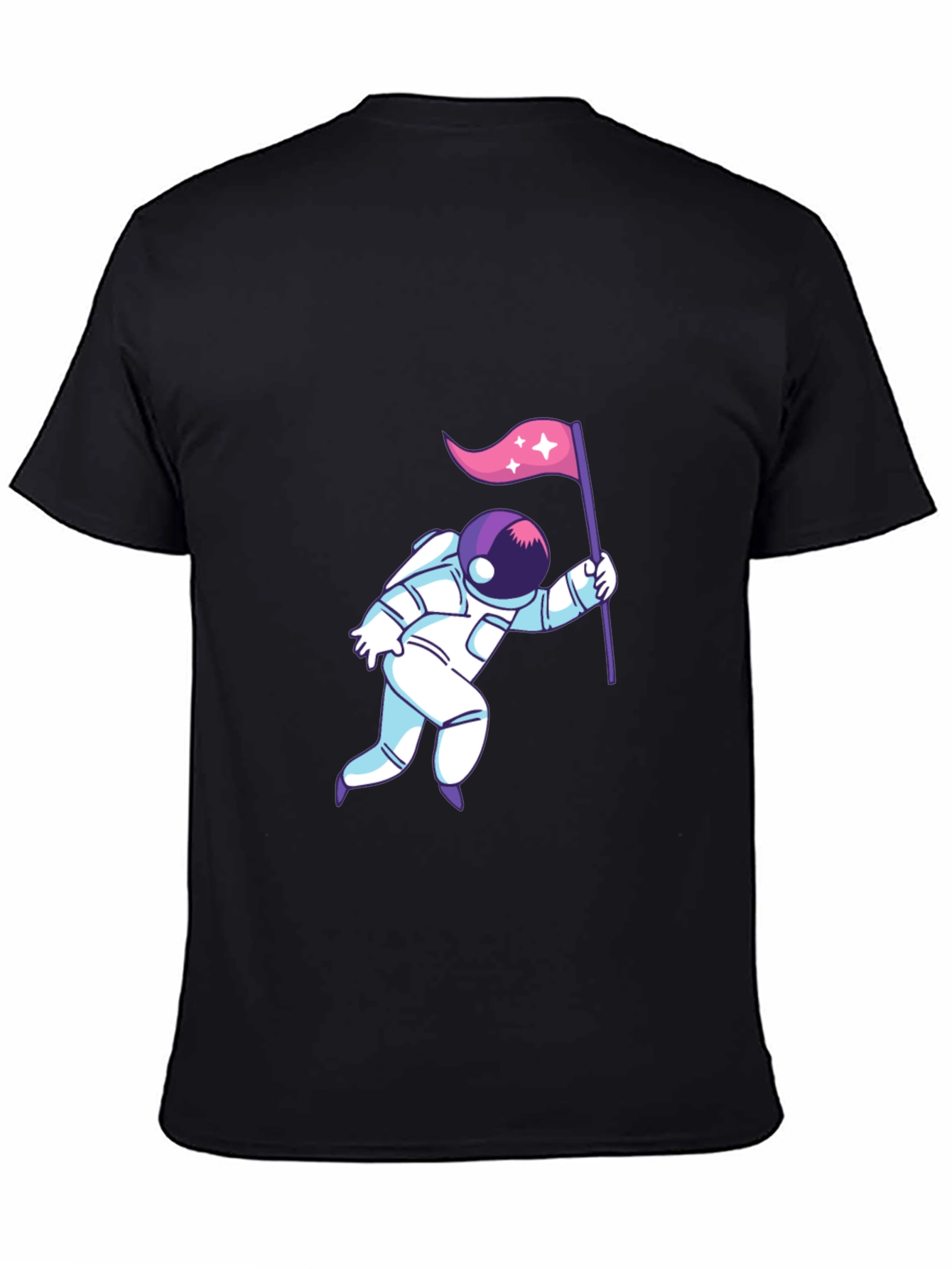 Astronaut Flag Graphic T-Shirt - Space Lover Tee