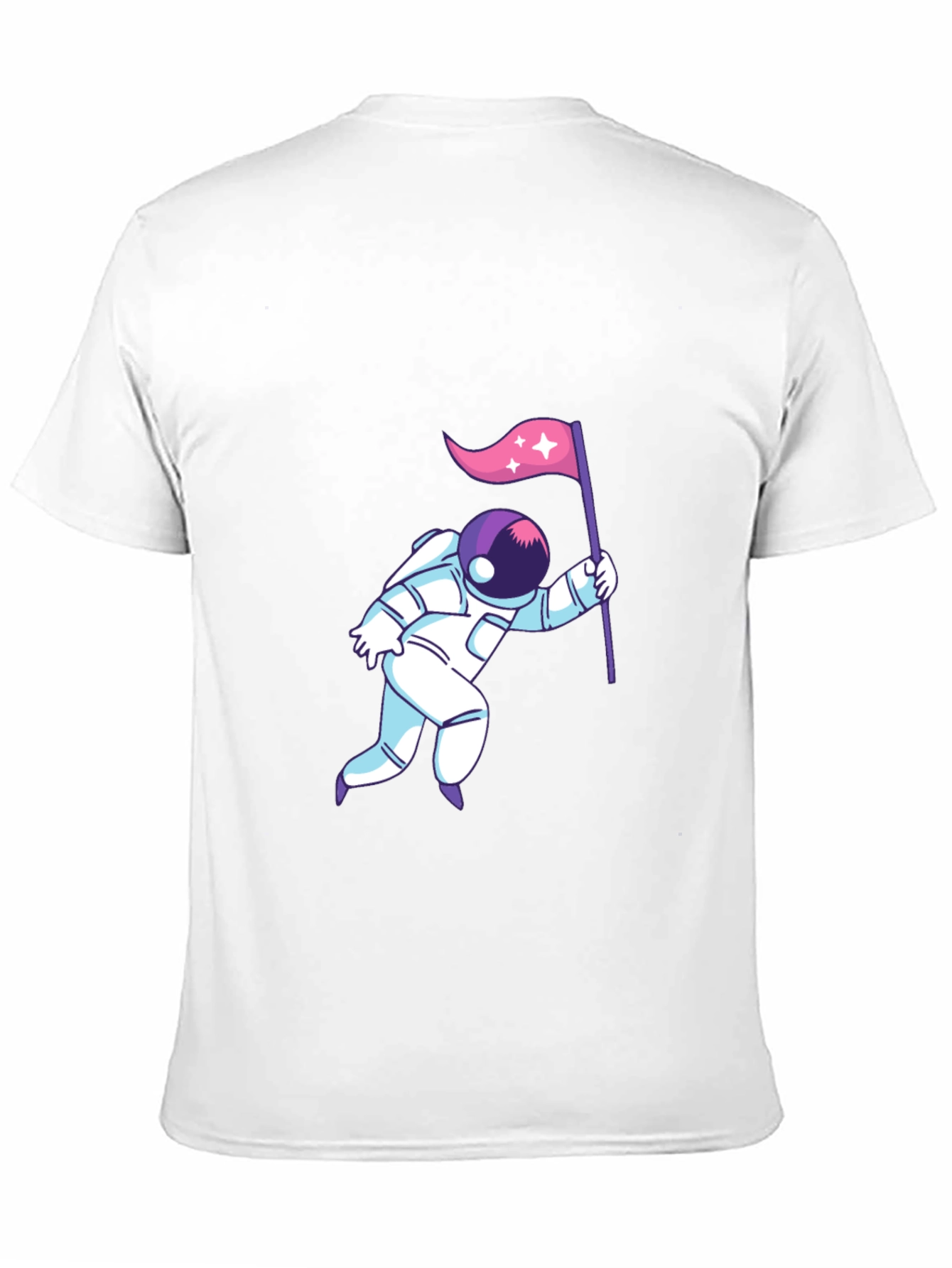 Astronaut Flag Graphic T-Shirt - Space Lover Tee