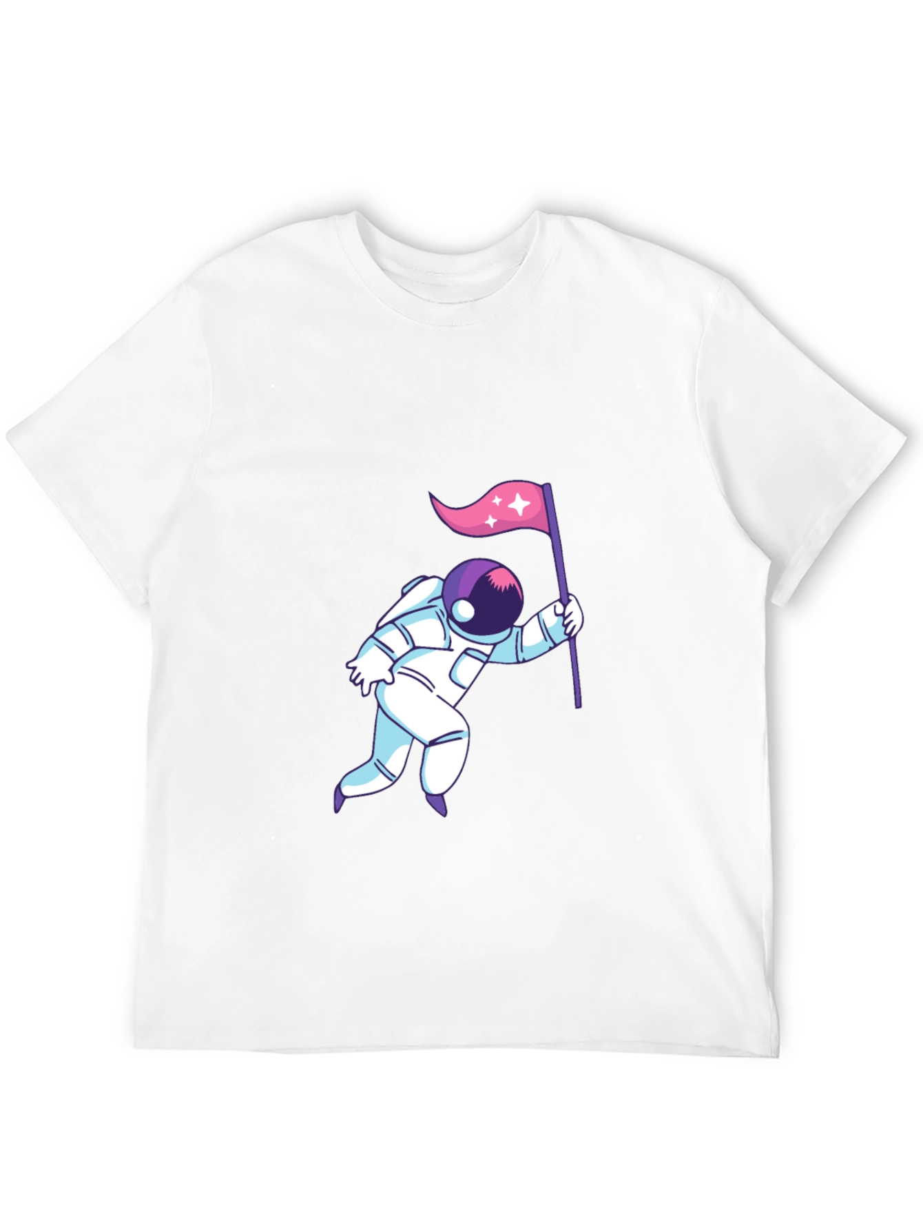Astronaut Flag Graphic T-Shirt - Space Lover Tee