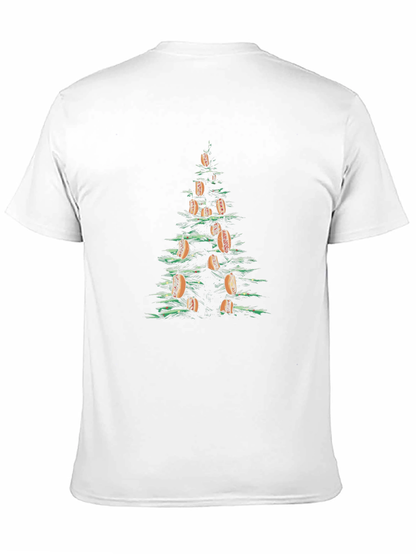 Hot Dog Christmas Tree Graphic Tee