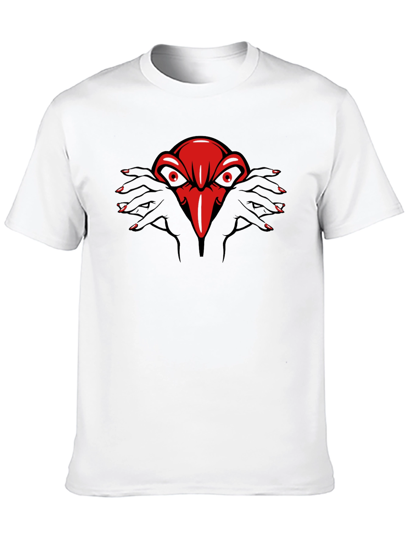 Red Raven Hands Graphic Black Tee