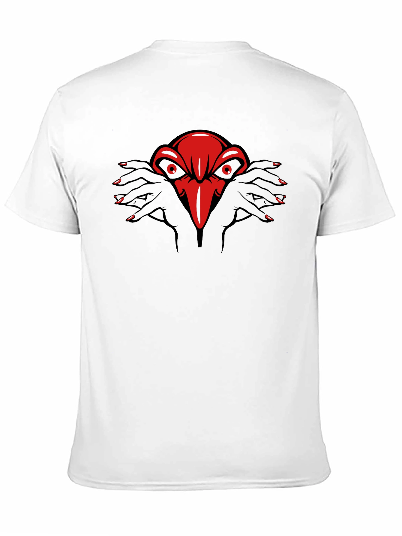 Red Raven Hands Graphic Black Tee