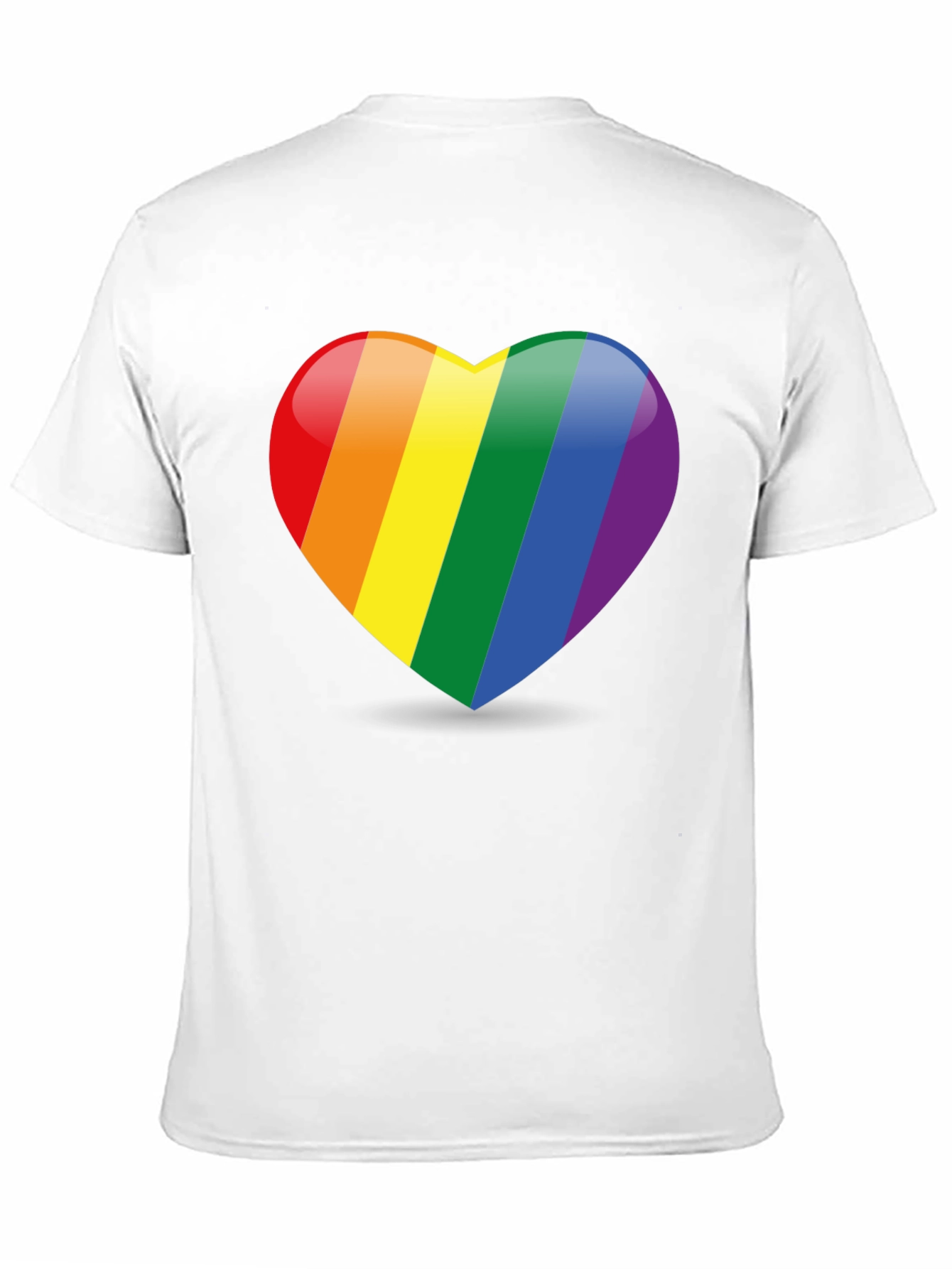 Rainbow Heart Graphic Tee - Pride Love T-Shirt