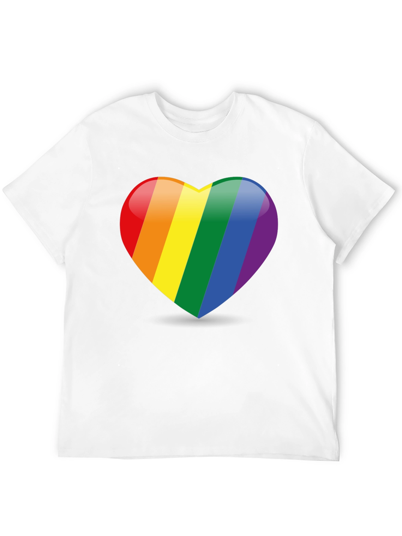 Rainbow Heart Graphic Tee - Pride Love T-Shirt