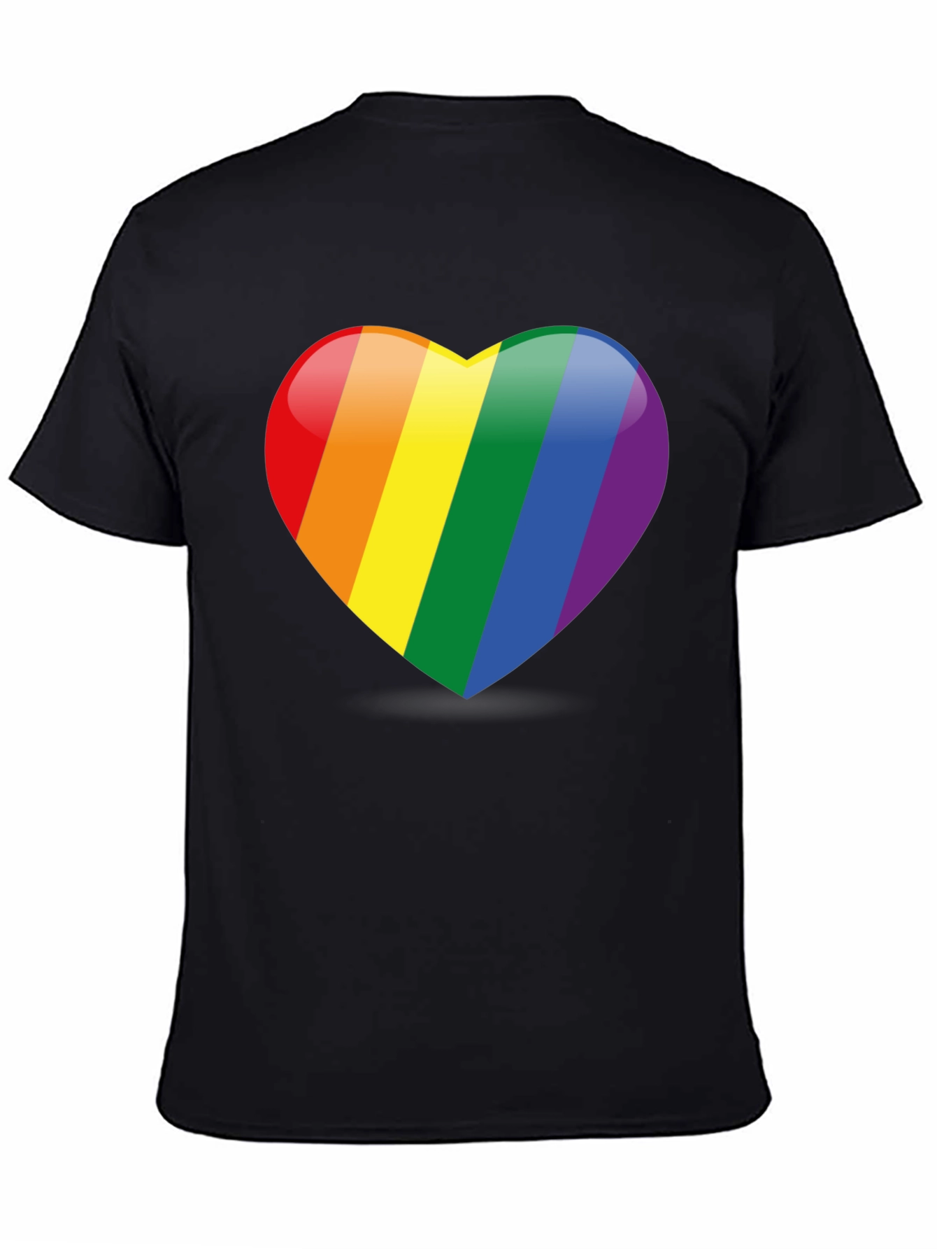 Rainbow Heart Graphic Tee - Pride Love T-Shirt