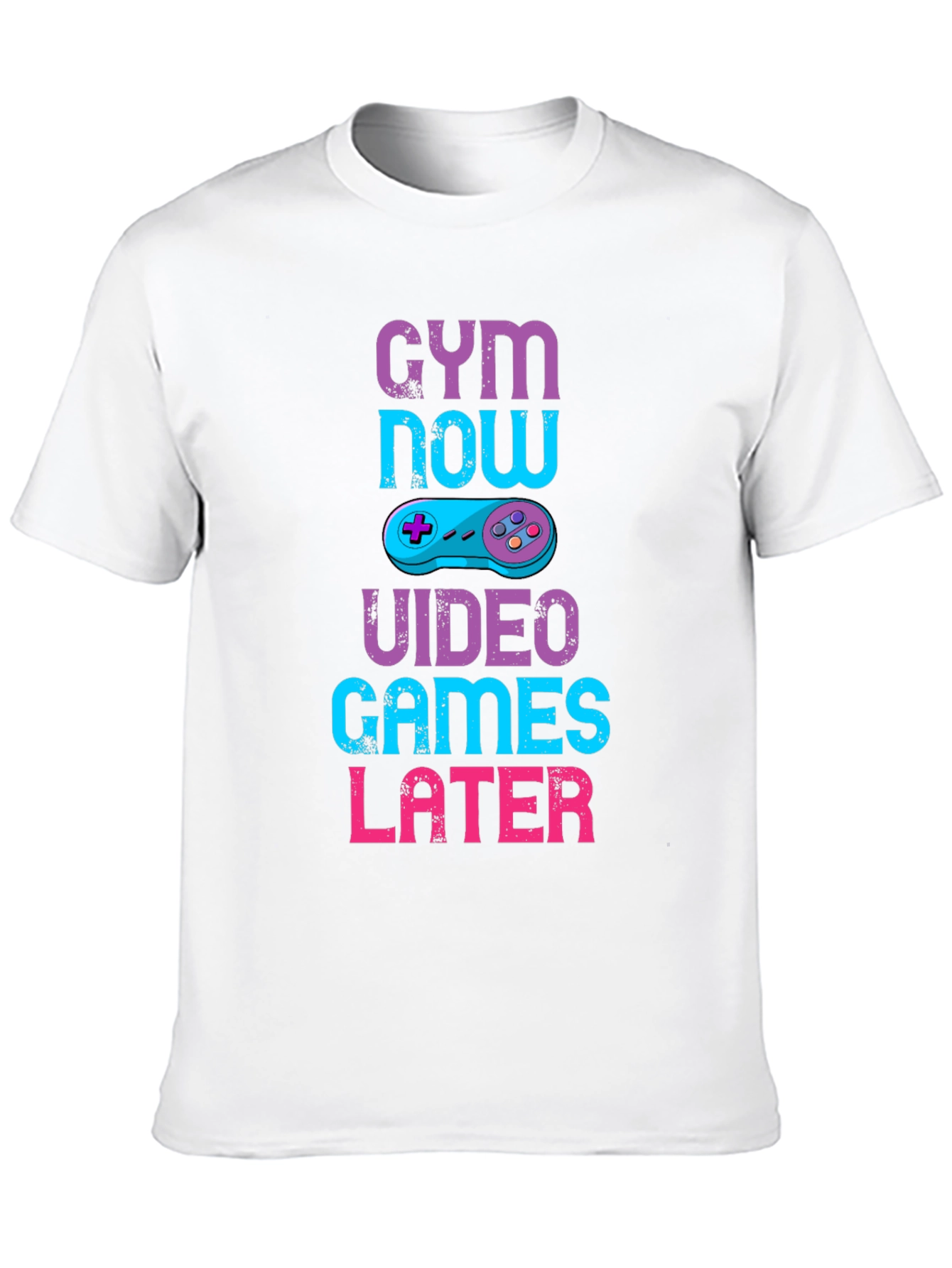 Gym Now Video Games Later Graphic T-Shirt