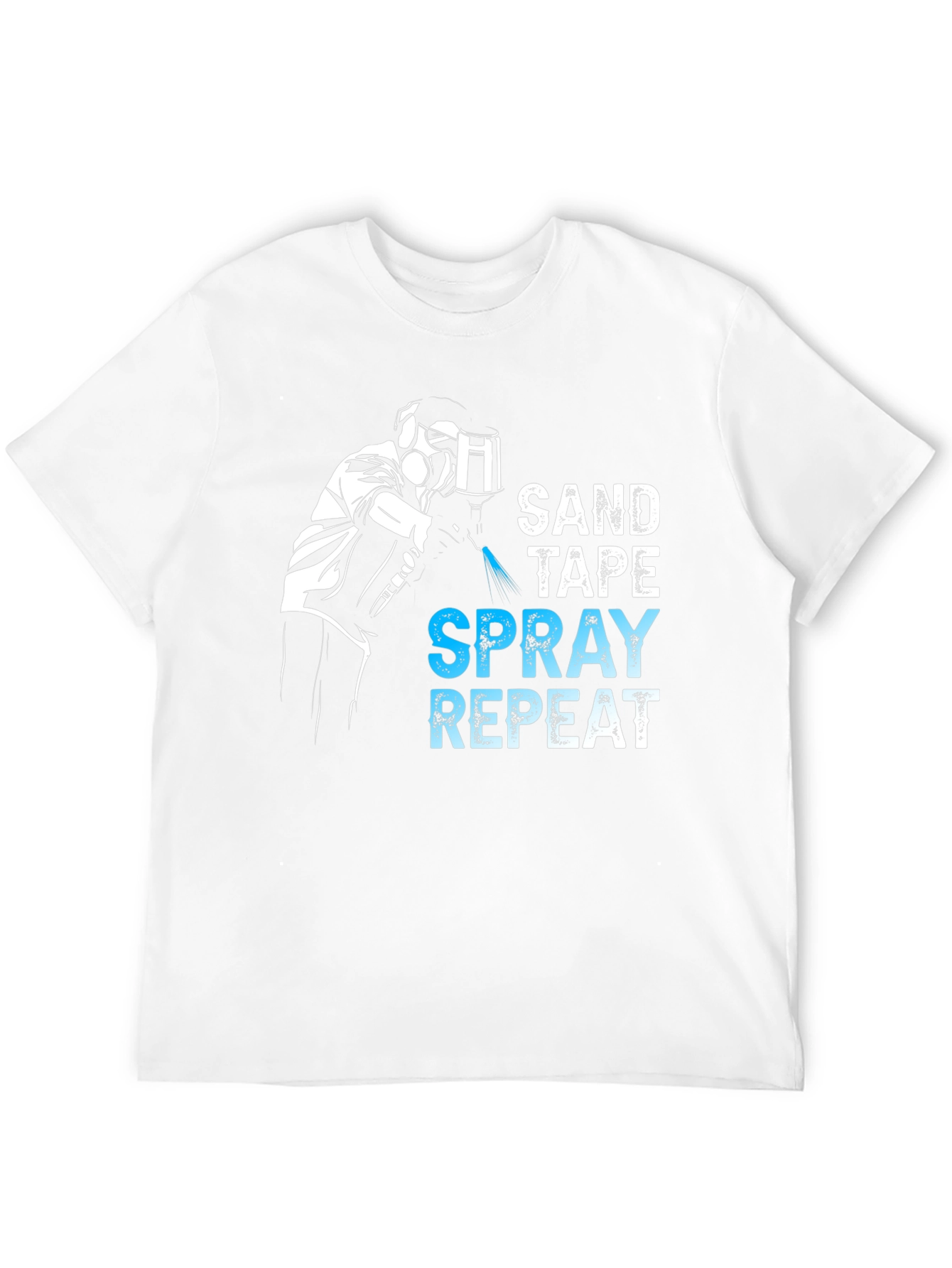 Sand Tape Spray Repeat T-Shirt - Auto Body