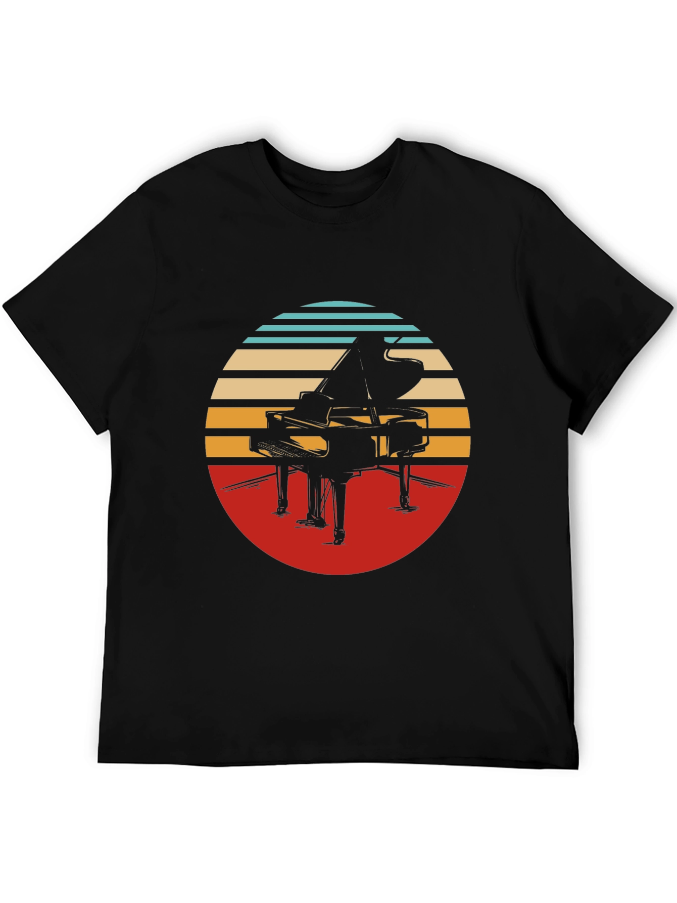 Retro Piano Graphic Tee - Stylish Comfort