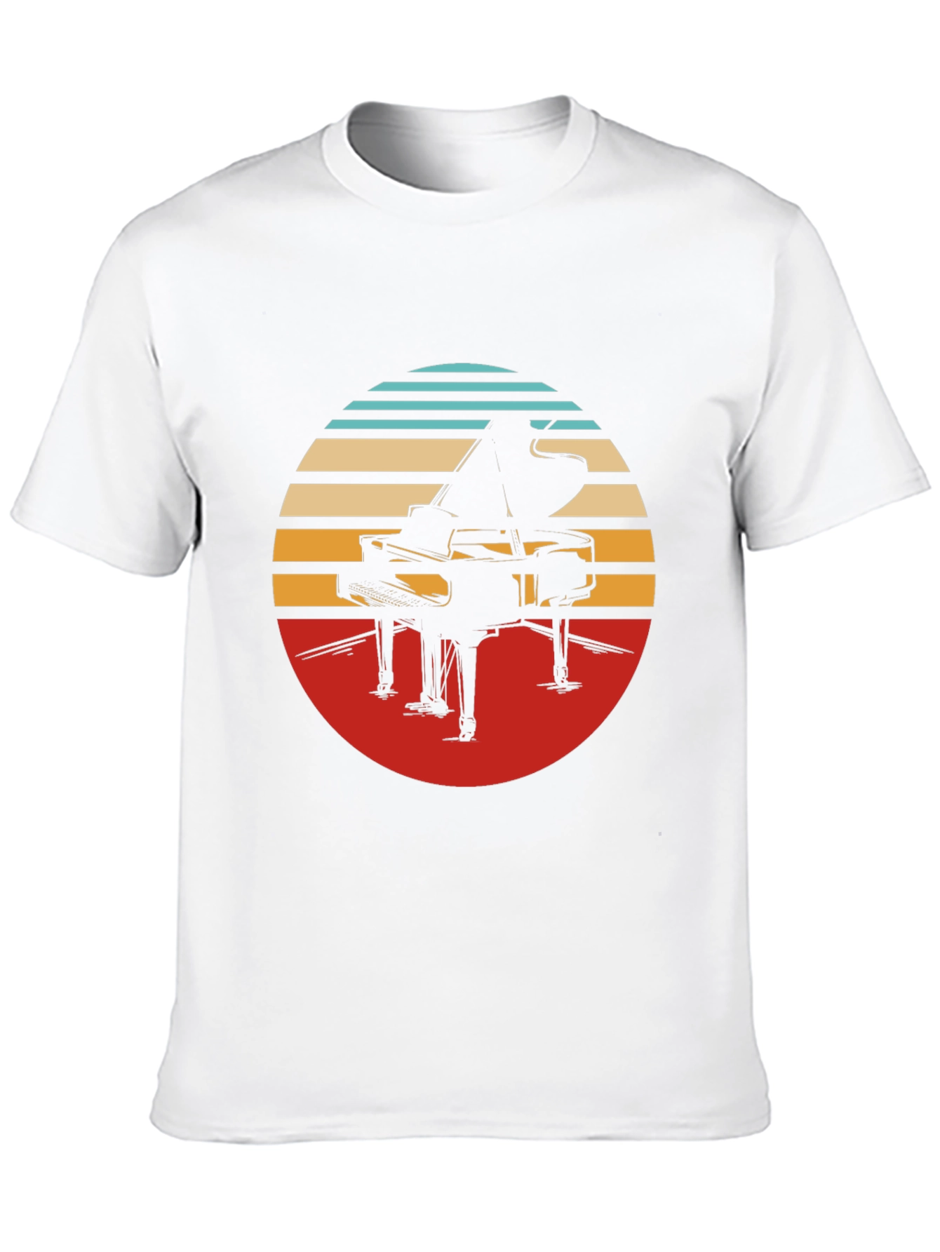 Retro Piano Graphic Tee - Stylish Comfort