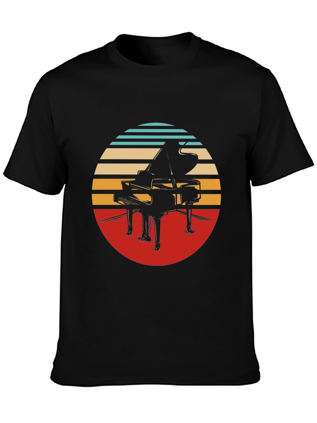 Retro Piano Graphic Tee - Stylish Comfort