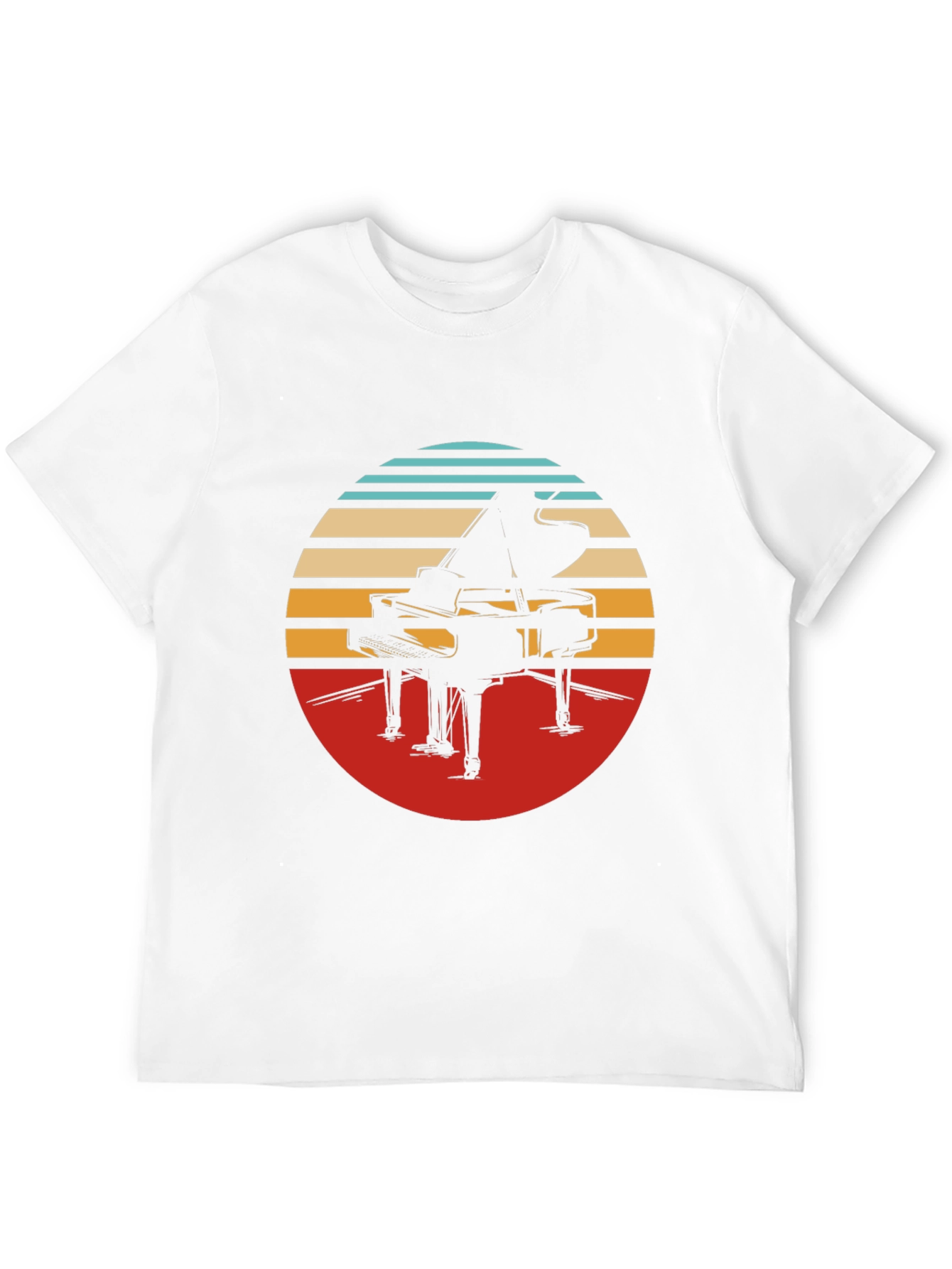 Retro Piano Graphic Tee - Stylish Comfort