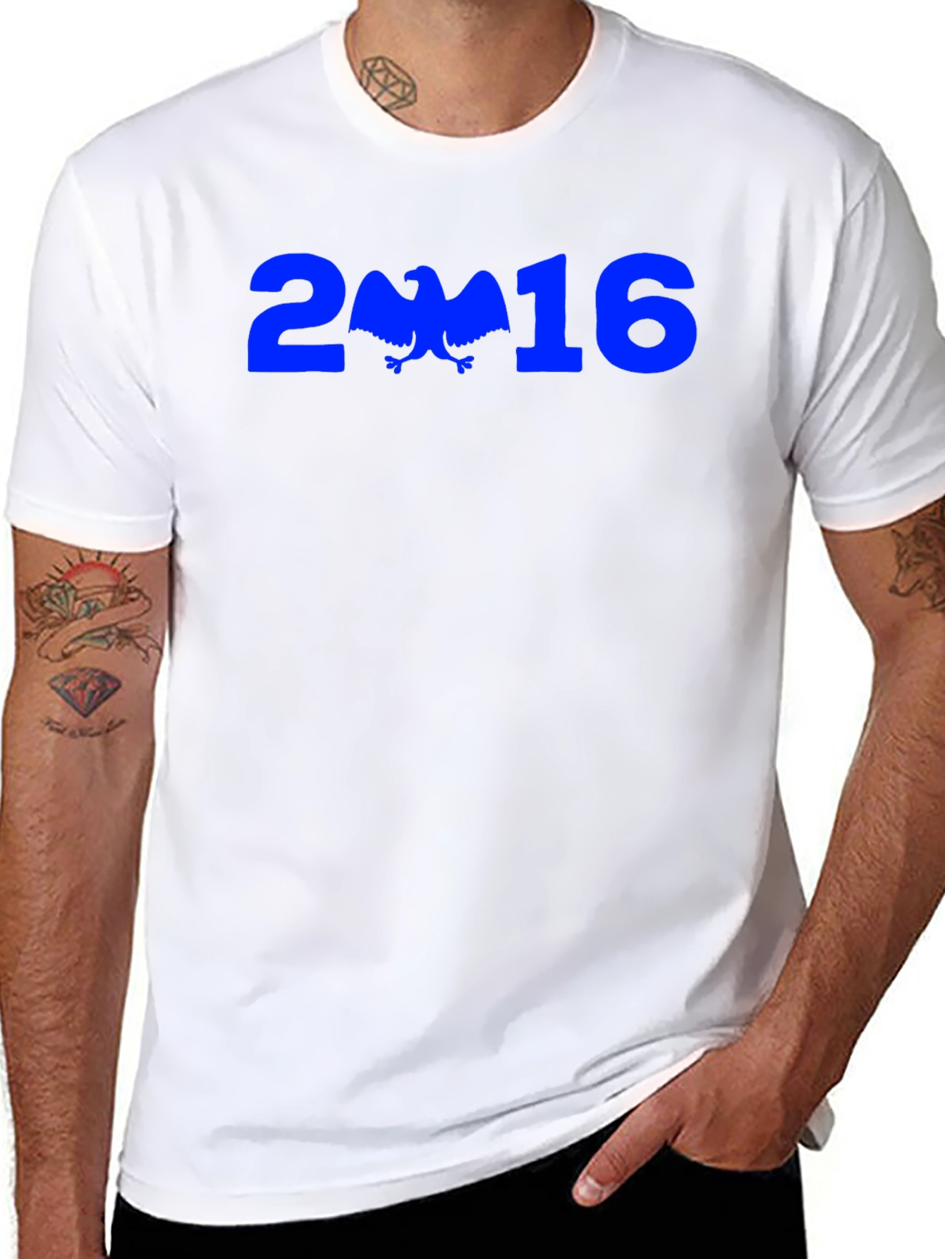 Blue Eagle 2016 Graphic Print Black T-Shirt