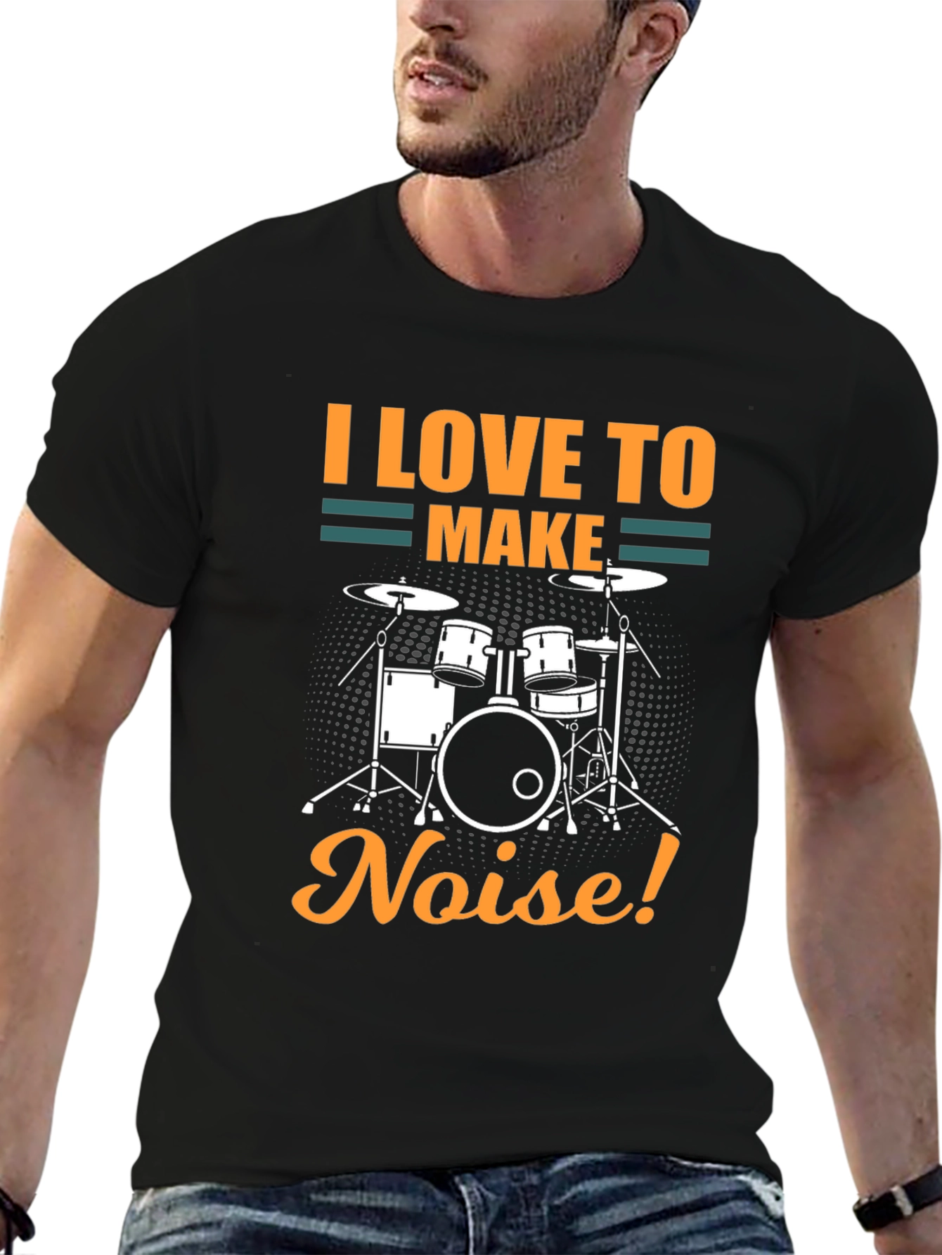 I Love To Make Noise Drum Set T-Shirt