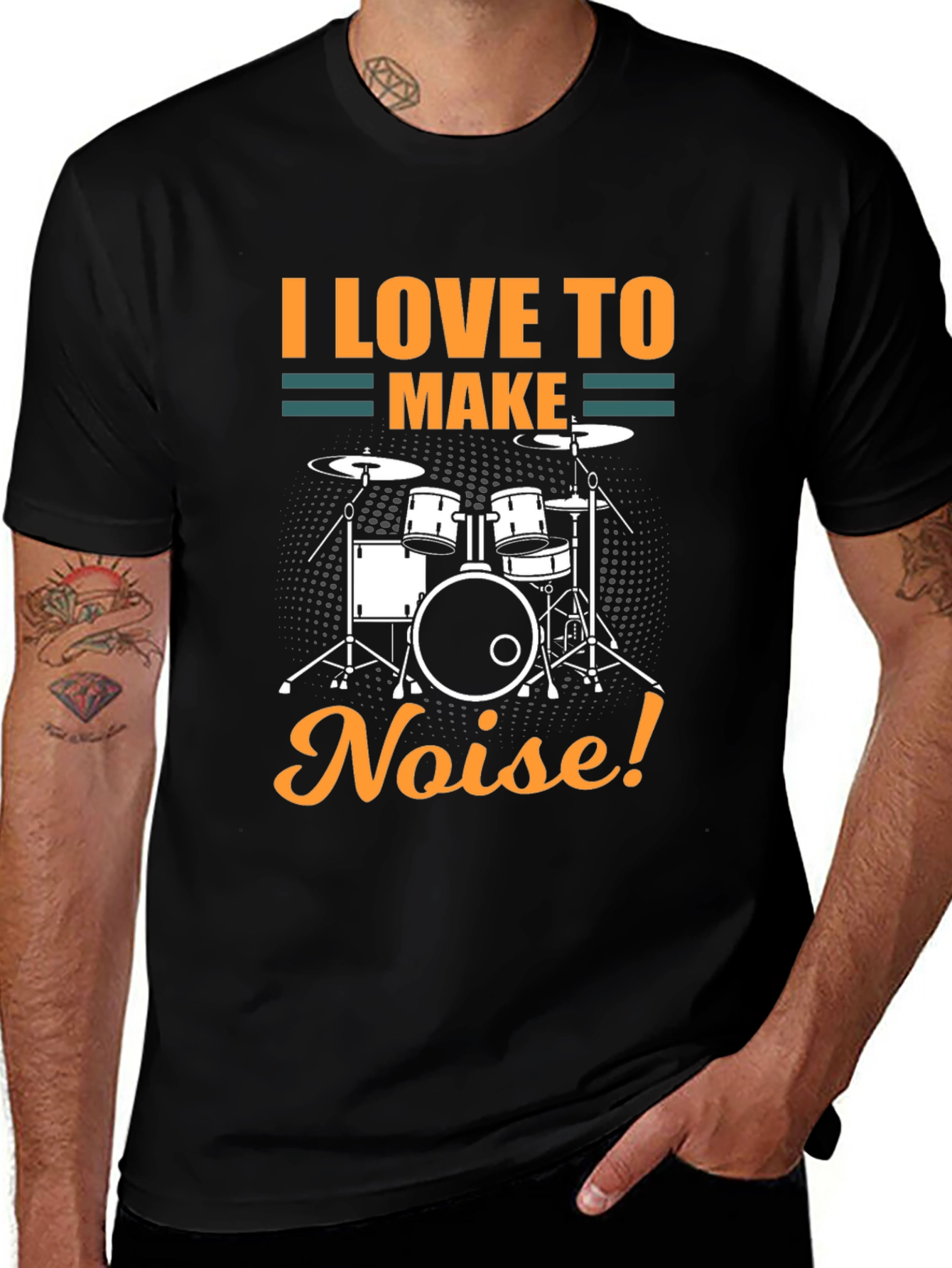I Love To Make Noise Drum Set T-Shirt