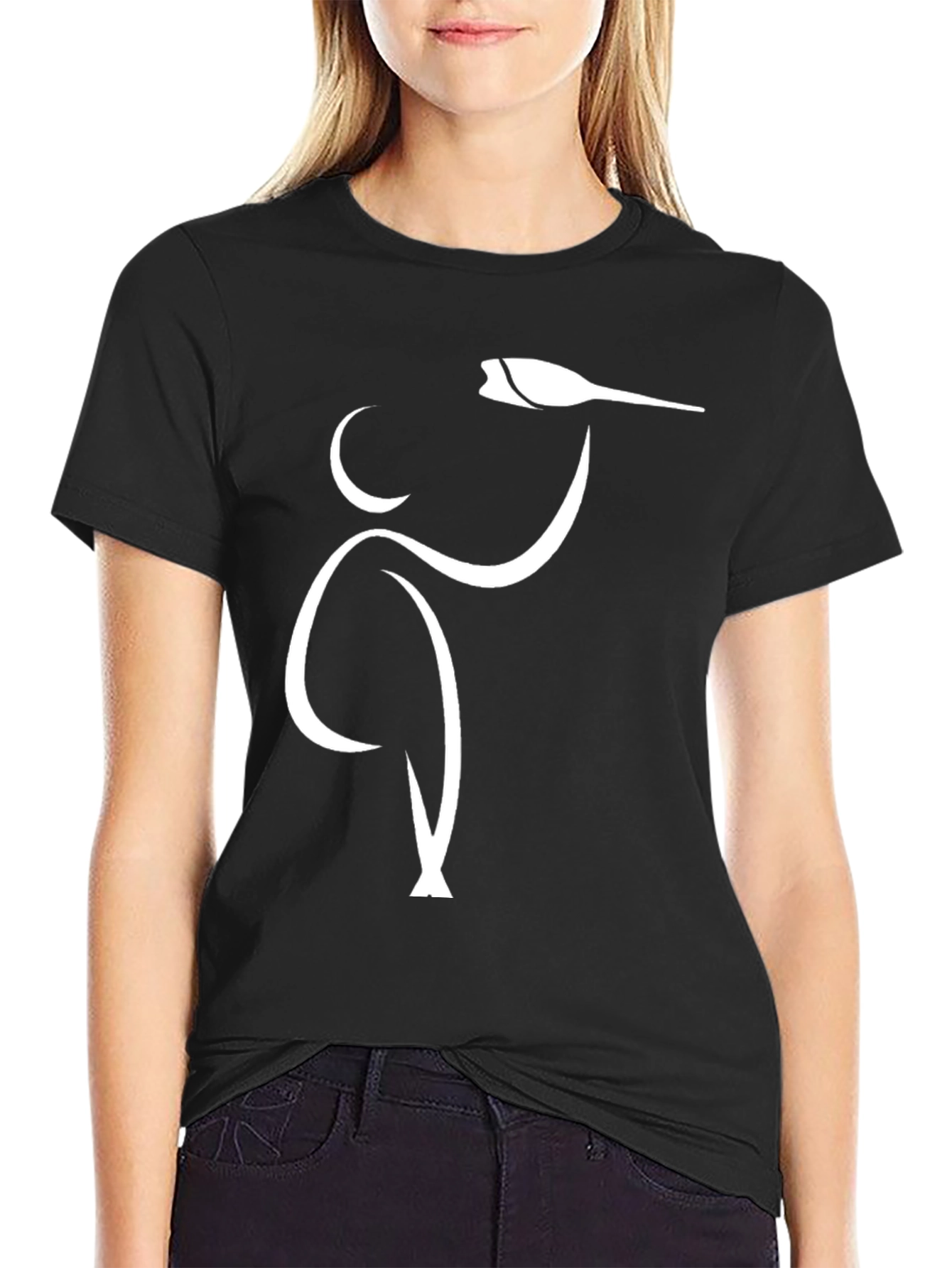 Stylized Sommelier Graphic T-Shirt - Modern Wine Lover Tee