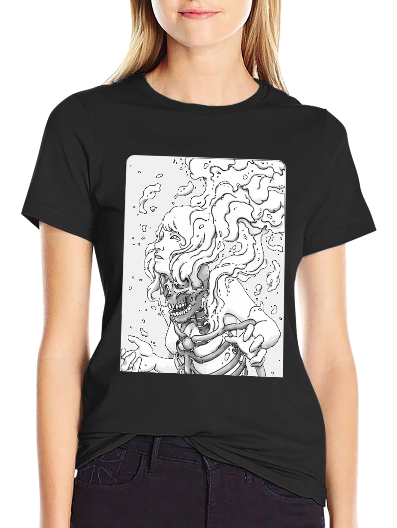 Skull Anatomy Graphic Tee - Black Unisex