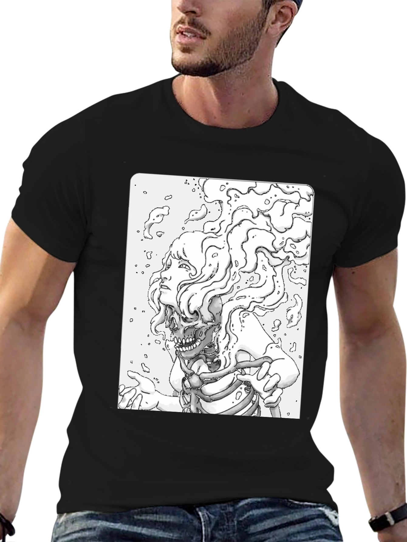 Skull Anatomy Graphic Tee - Black Unisex
