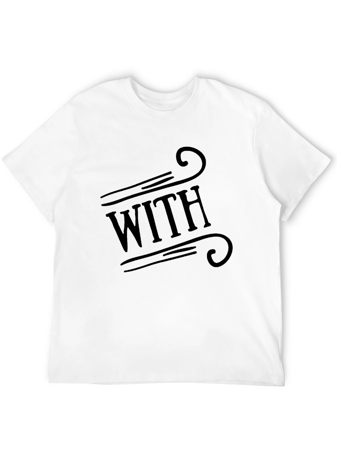 With Design Graphic Black T-Shirt