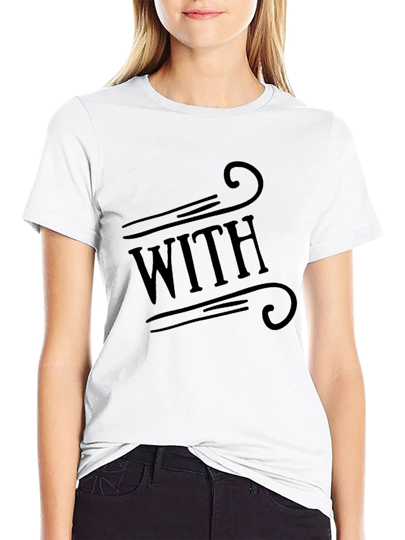 With Design Graphic Black T-Shirt